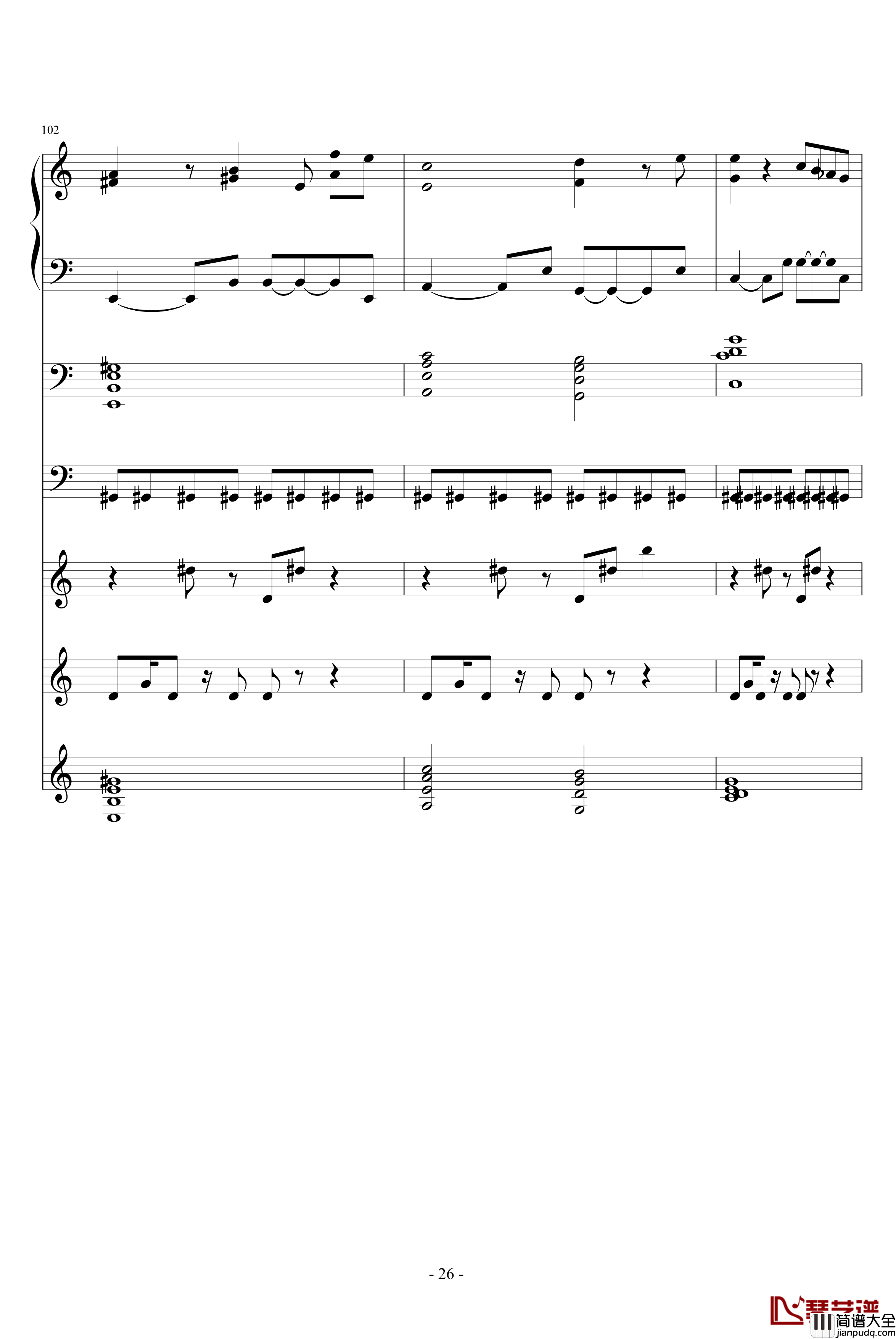 自由之舞钢琴谱_ellocz