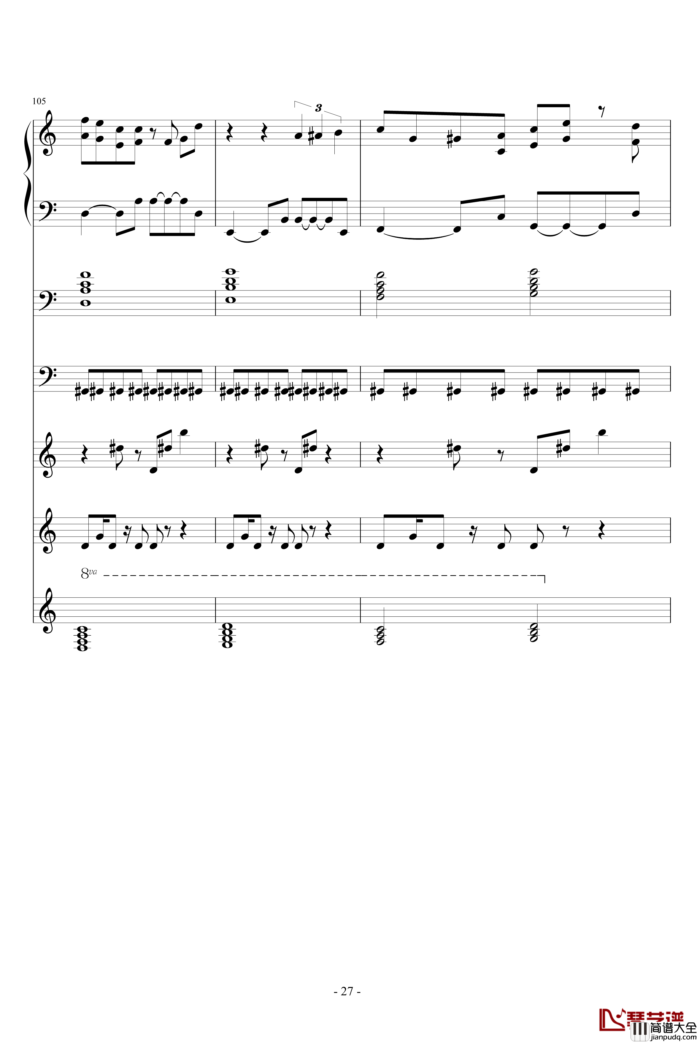 自由之舞钢琴谱_ellocz