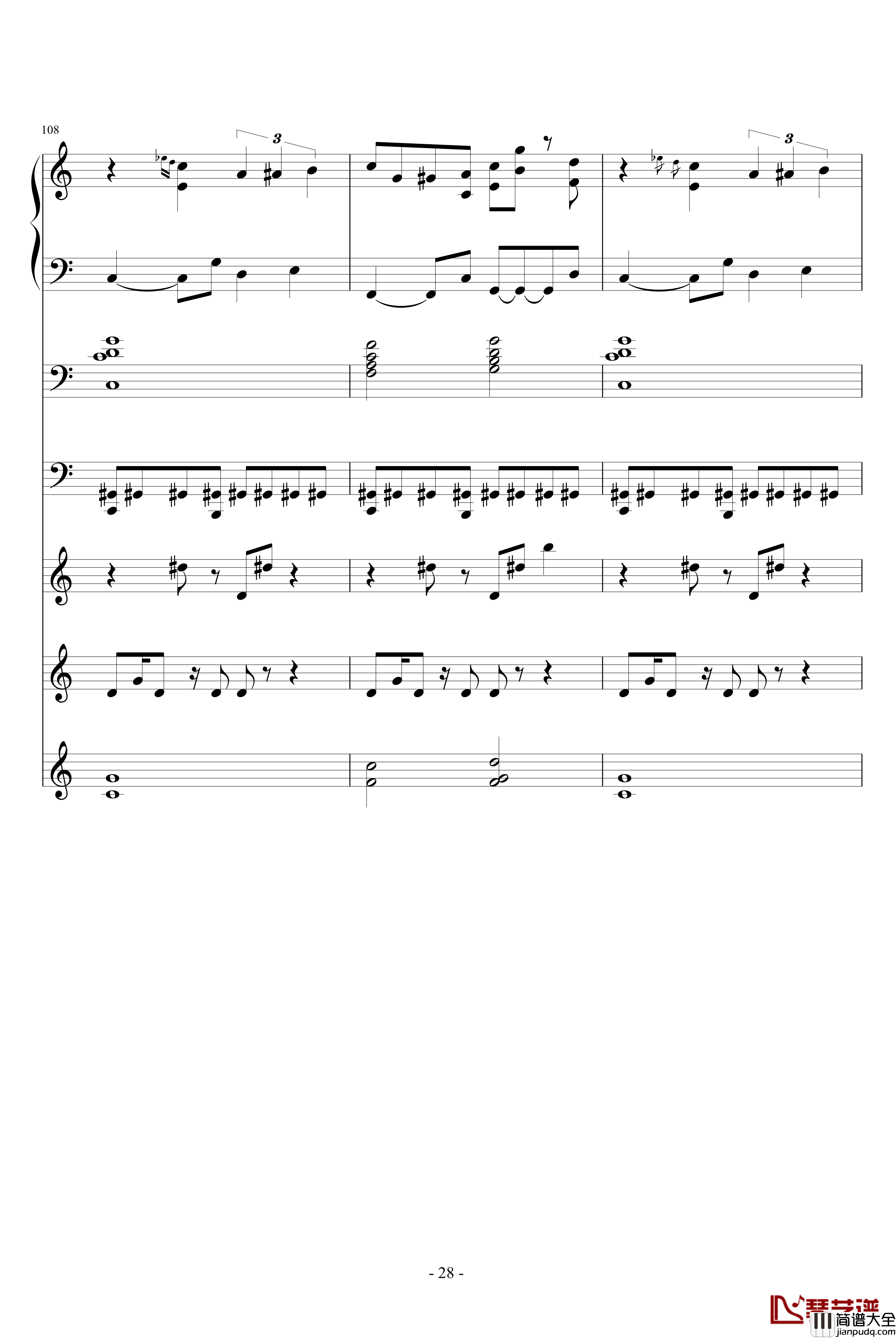 自由之舞钢琴谱_ellocz