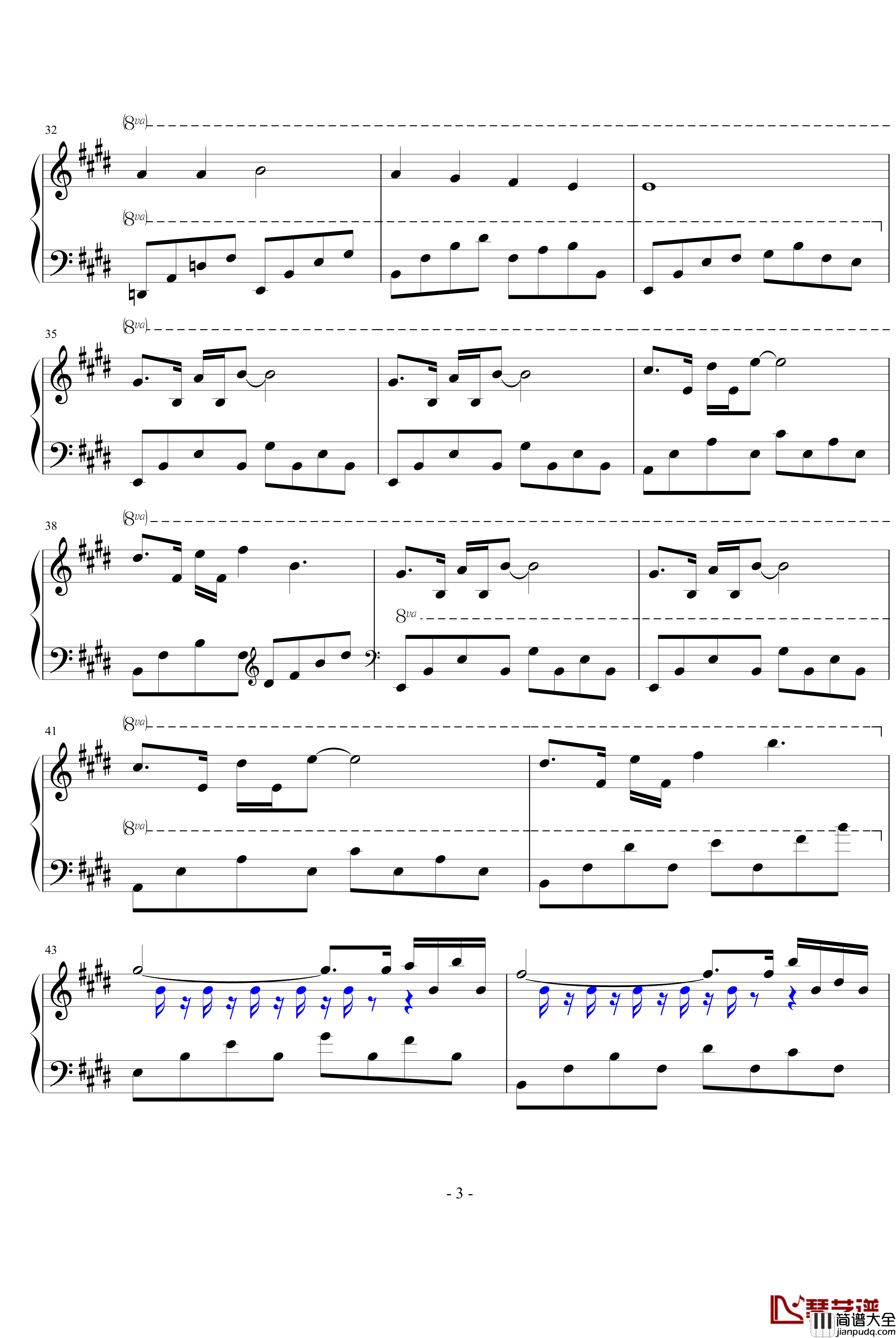 流云钢琴谱_文武贝