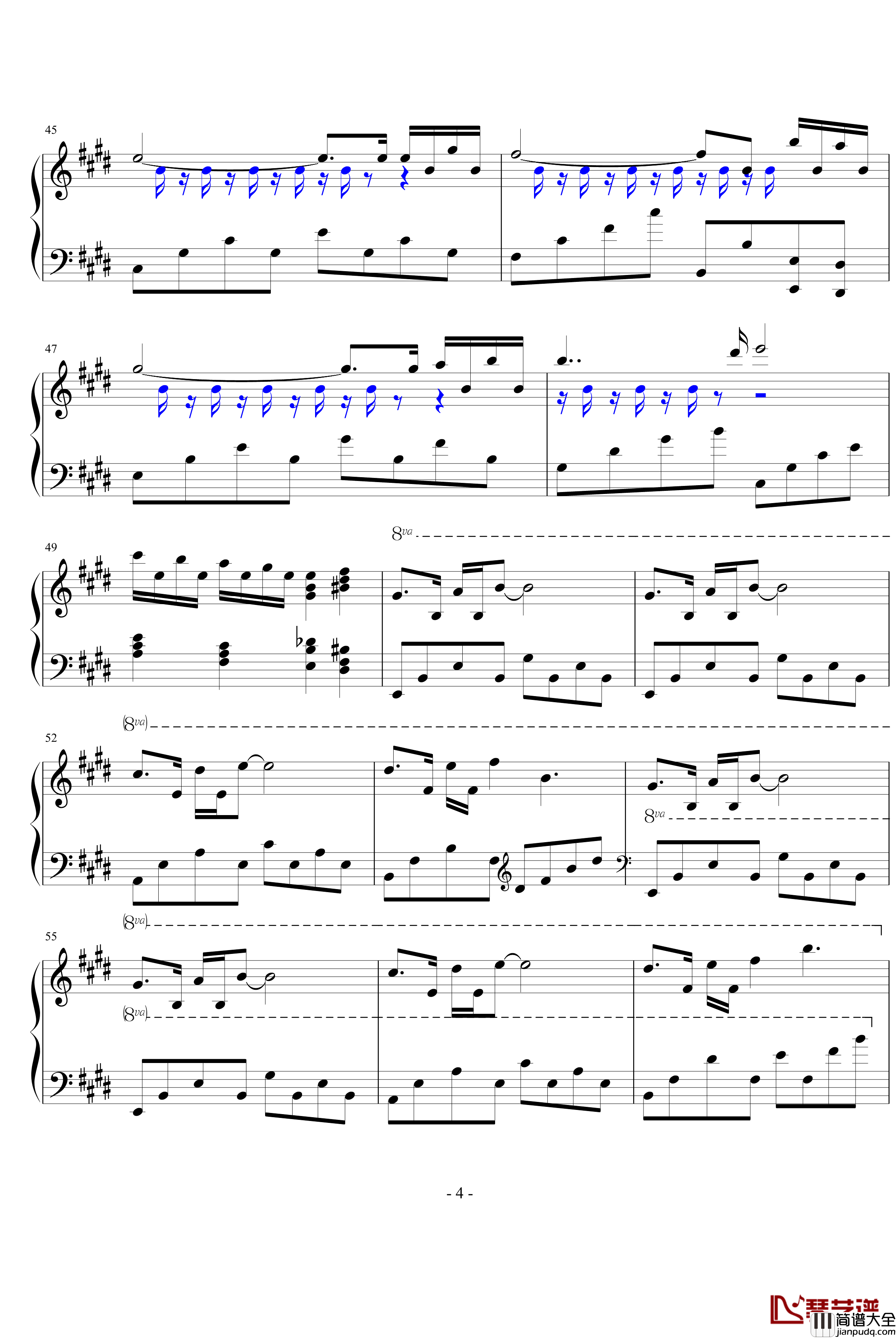 流云钢琴谱_文武贝