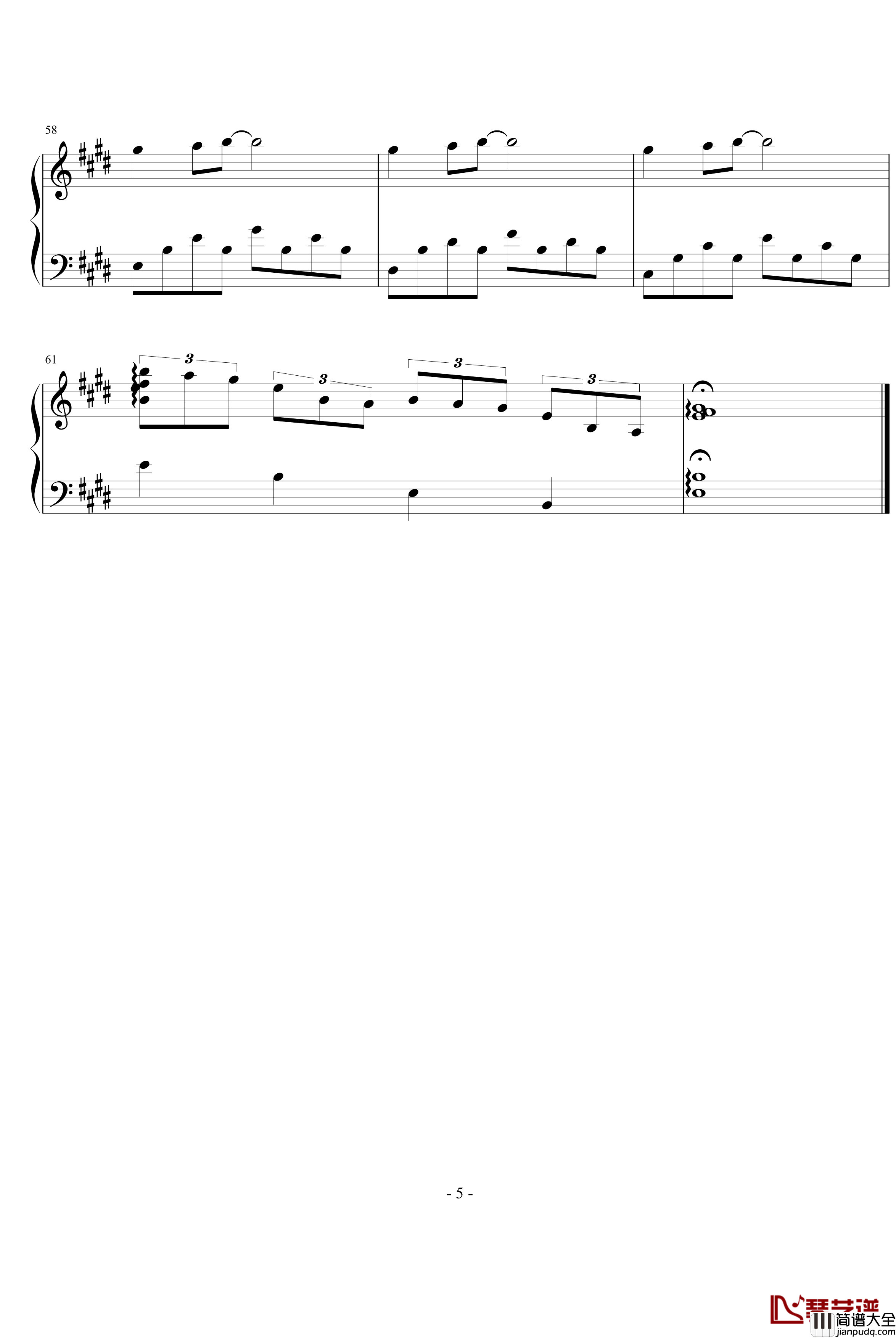 流云钢琴谱_文武贝