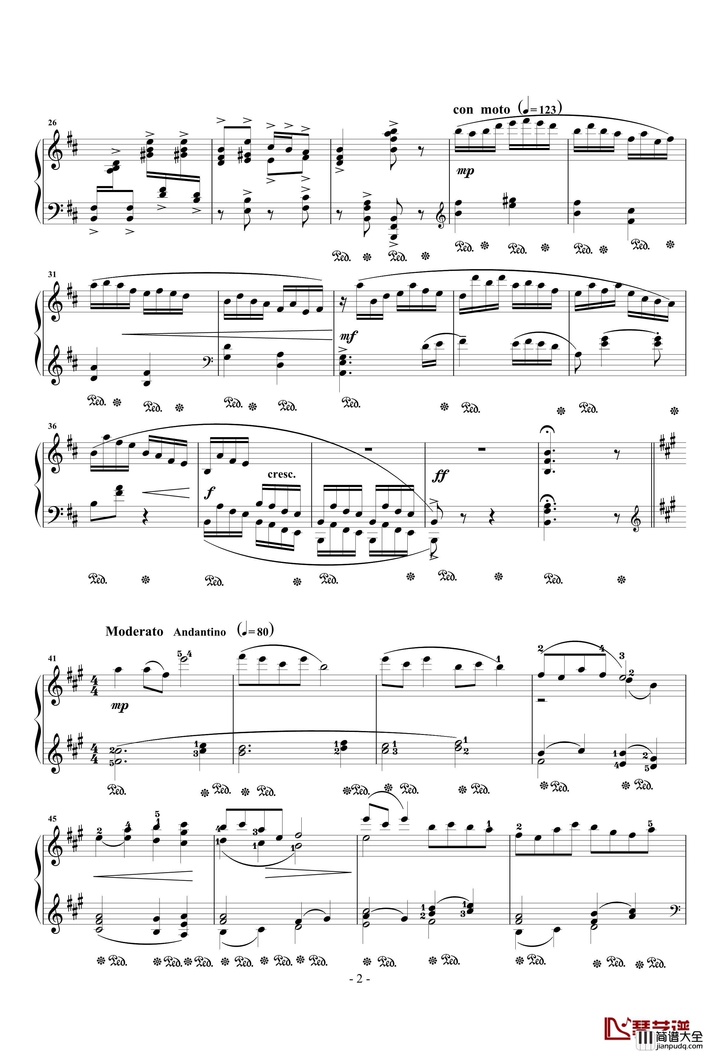 卖杂货钢琴谱_广东小调_中国名曲