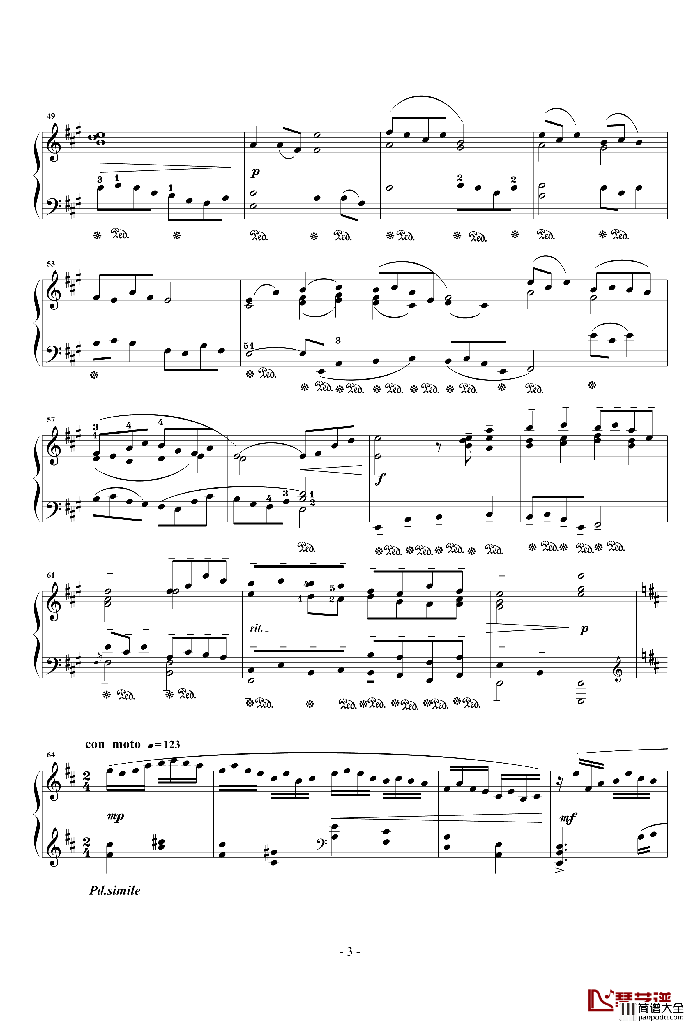 卖杂货钢琴谱_广东小调_中国名曲