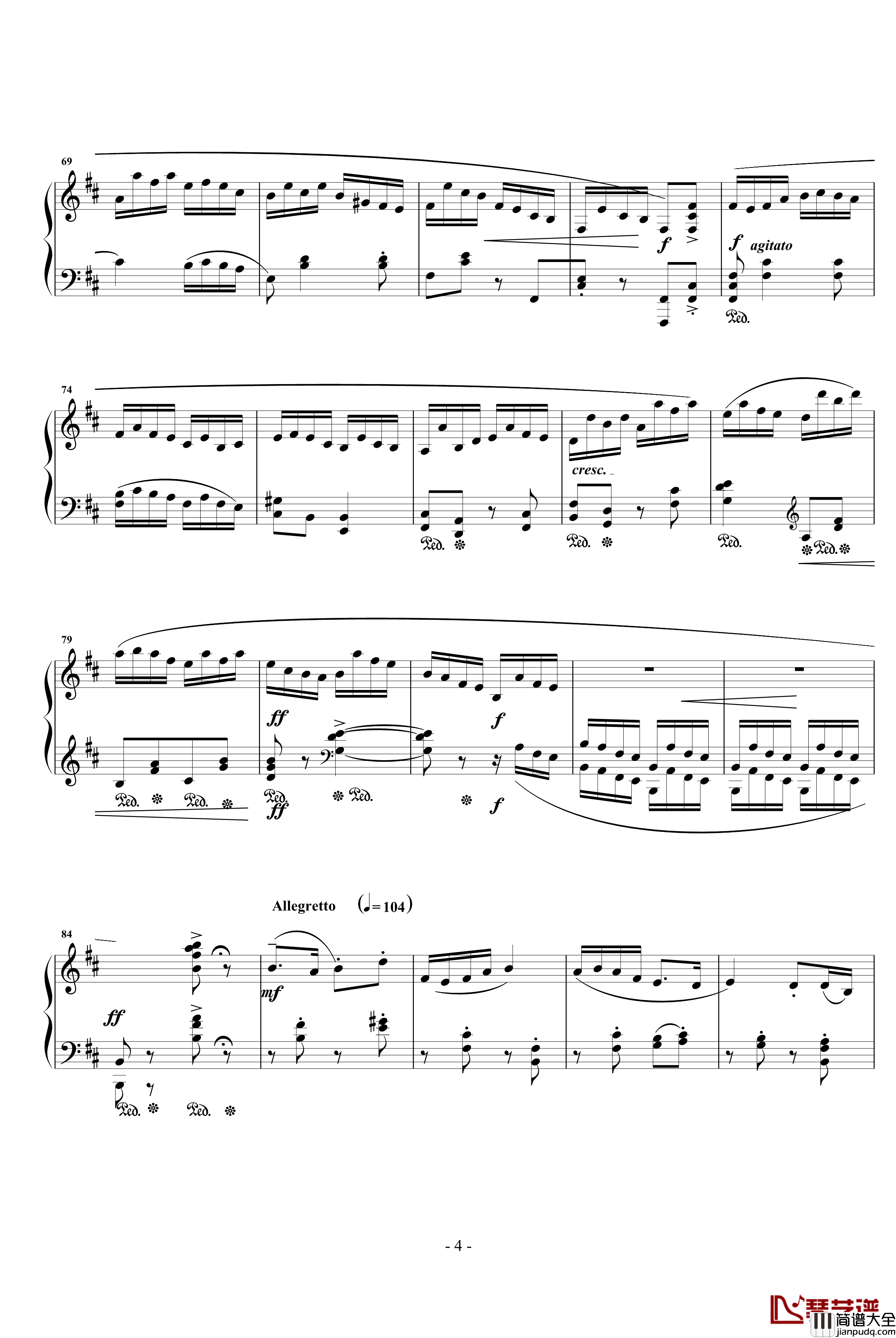 卖杂货钢琴谱_广东小调_中国名曲