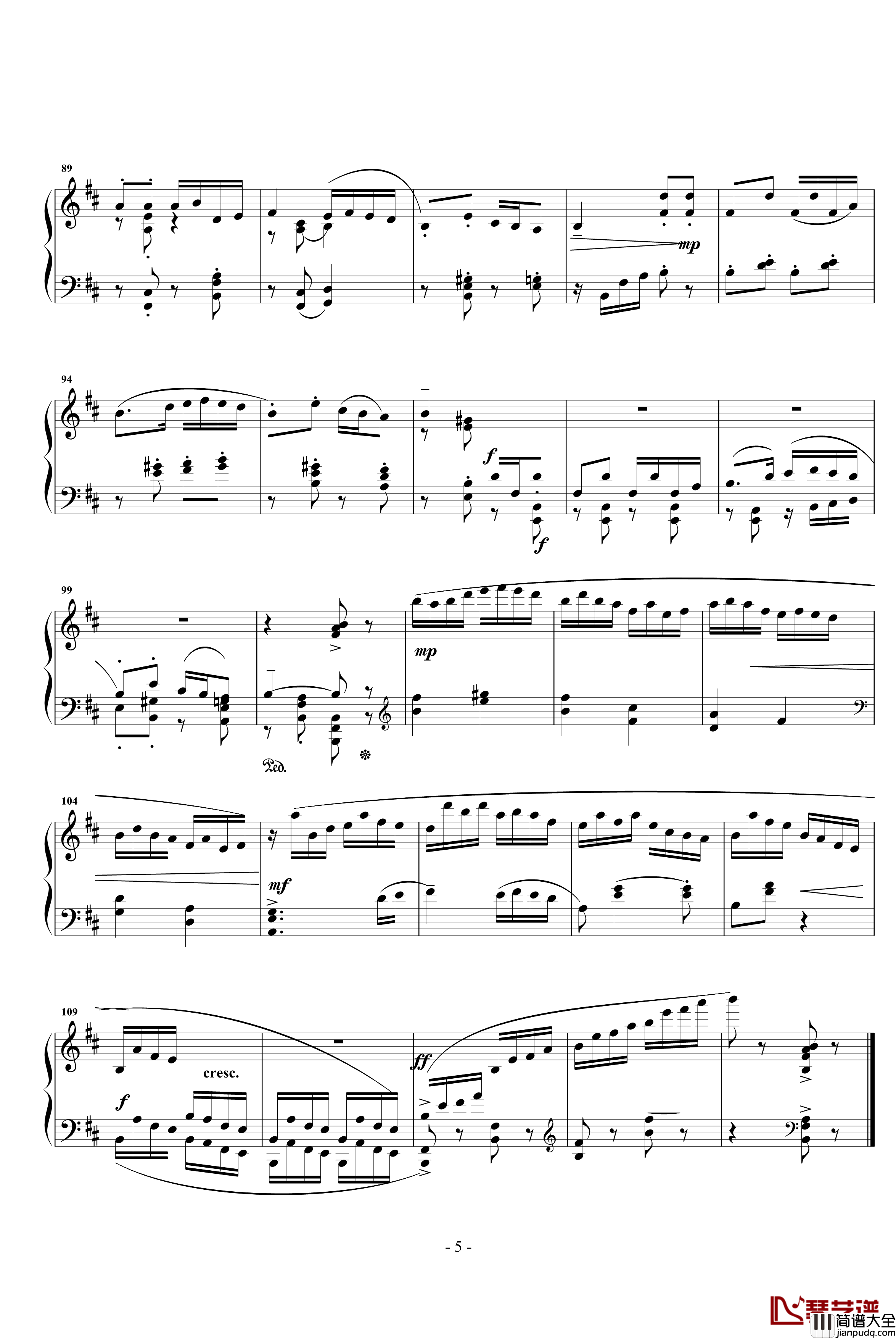 卖杂货钢琴谱_广东小调_中国名曲