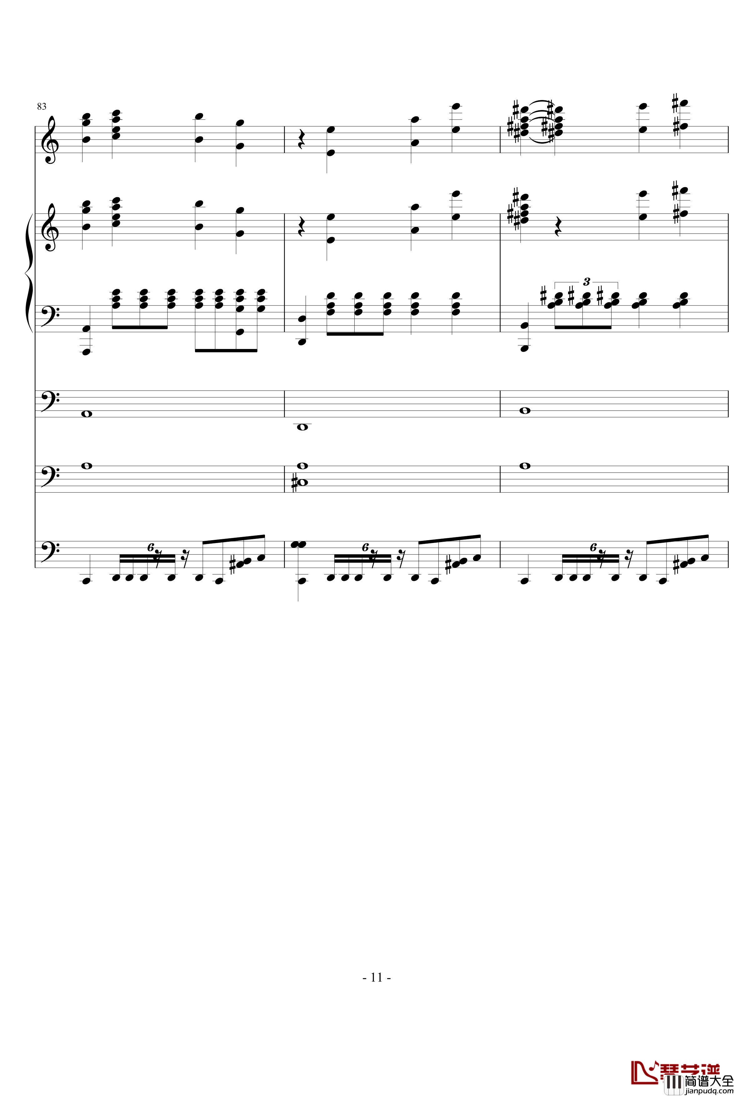 破军钢琴谱_ellocz