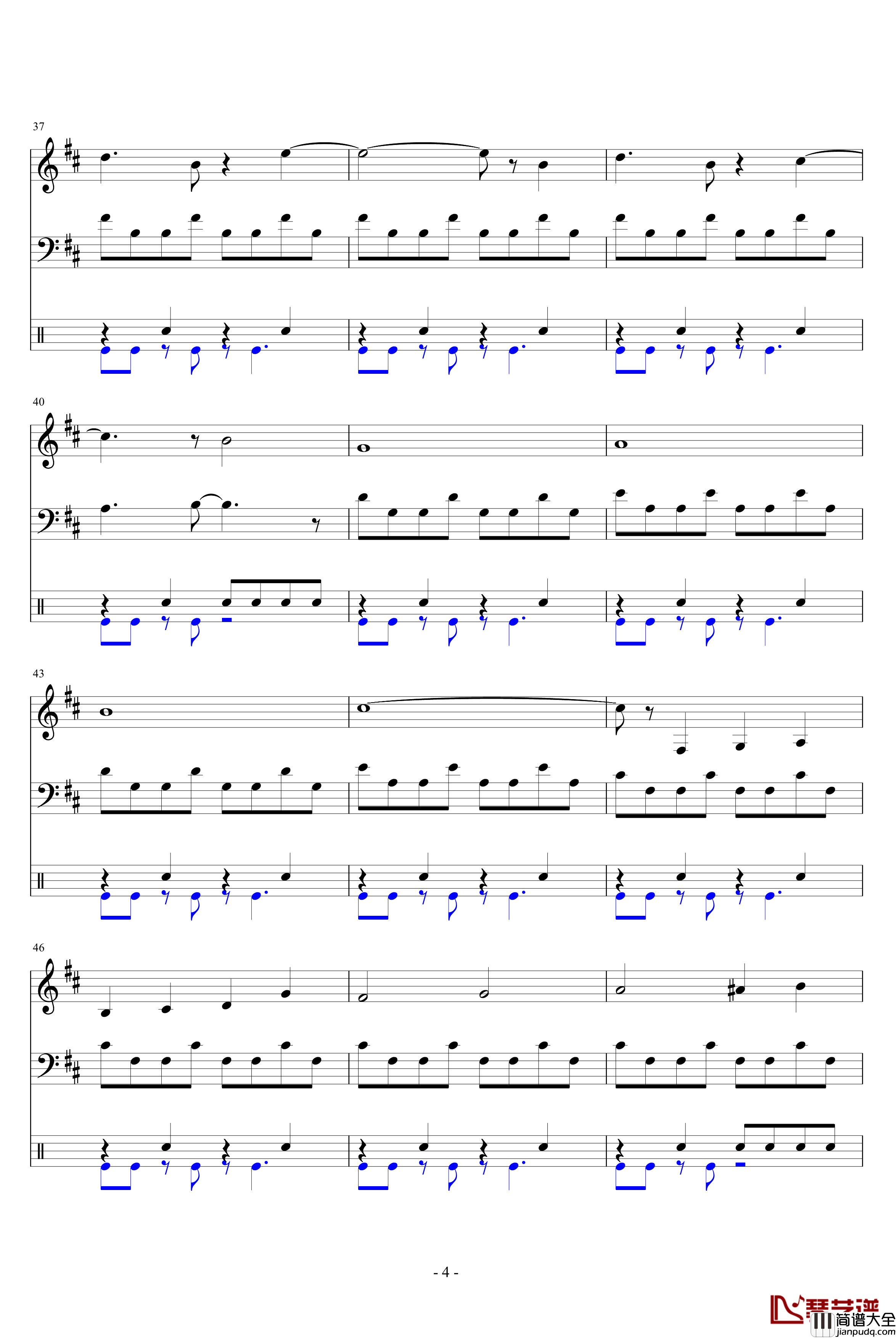 双截龙BOSS钢琴谱_总谱_游戏_FC