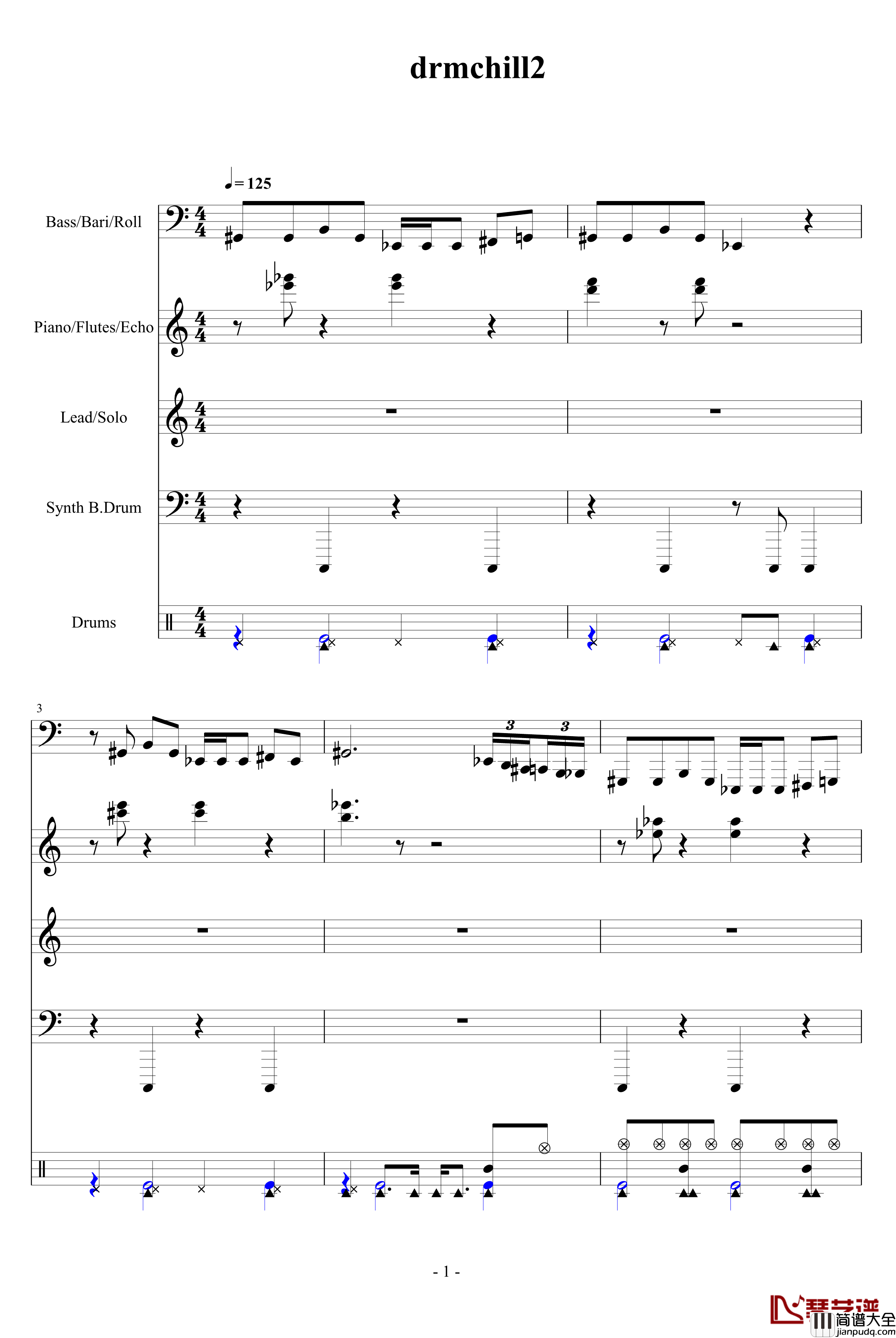 马力医生钢琴谱_超牛的总谱_游戏_FC