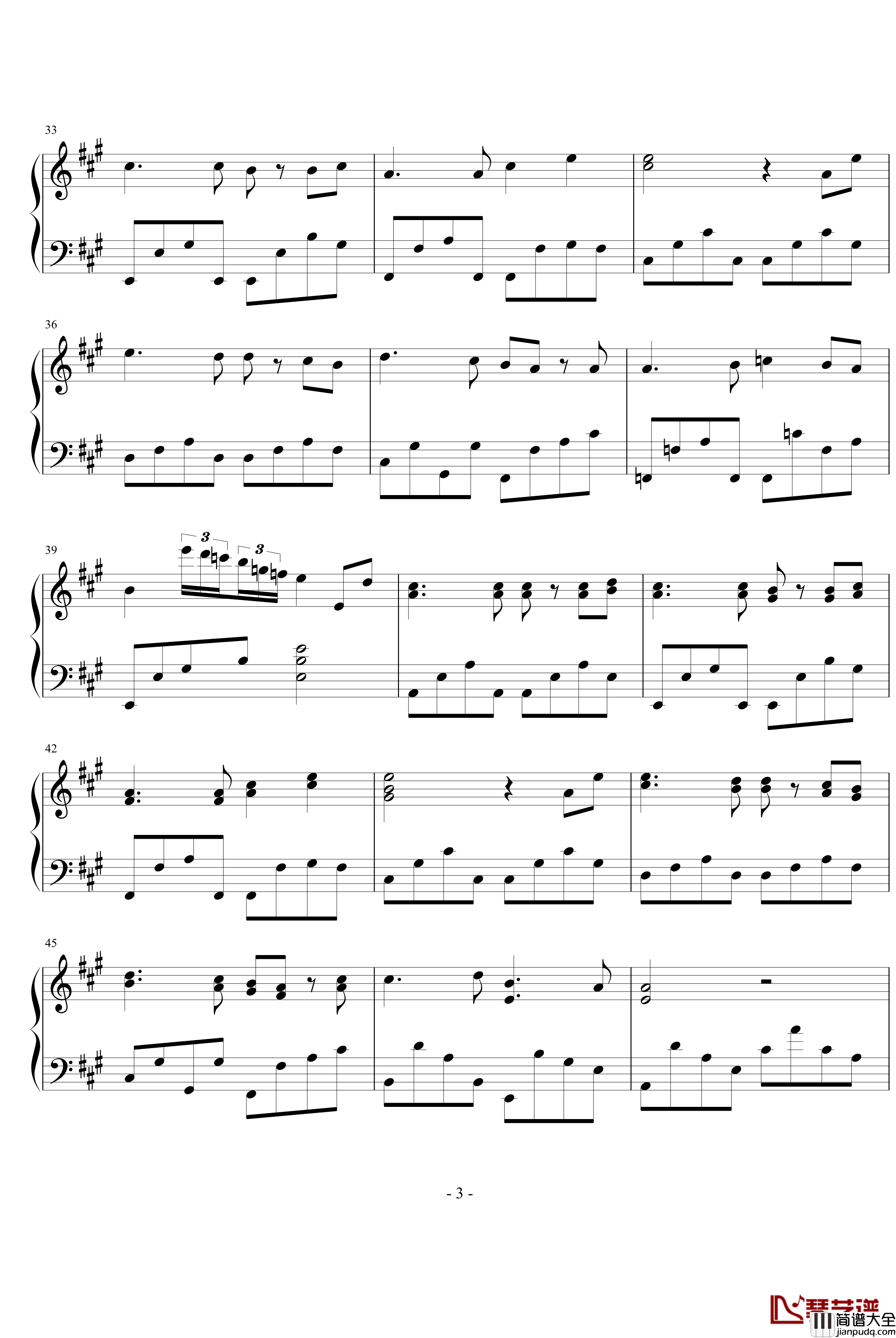 轨迹钢琴谱_文武贝版_周杰伦