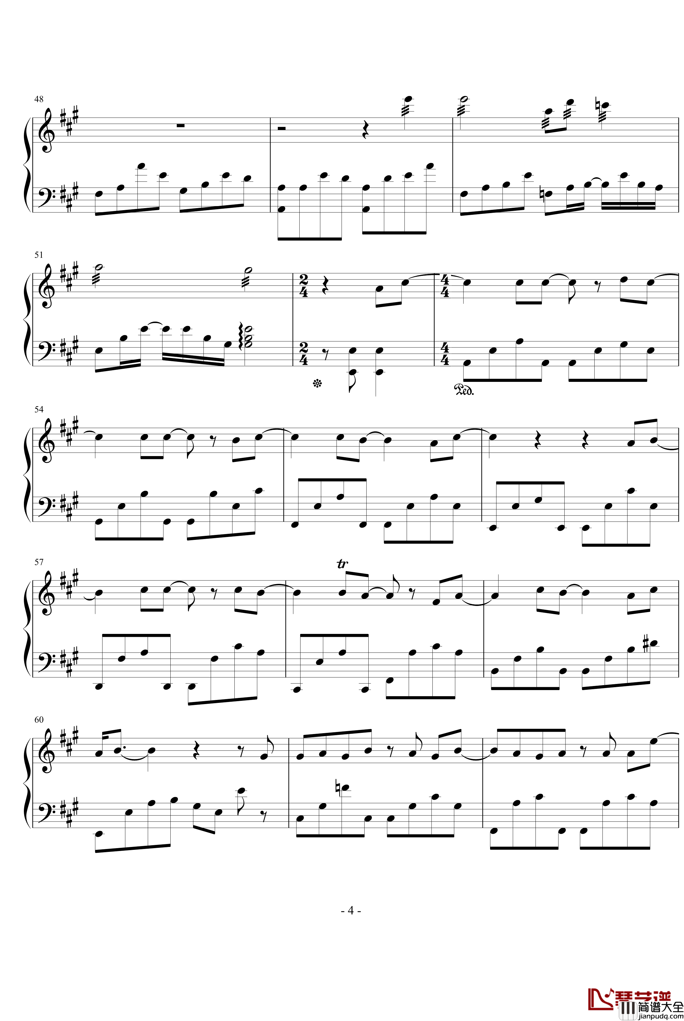 轨迹钢琴谱_文武贝版_周杰伦