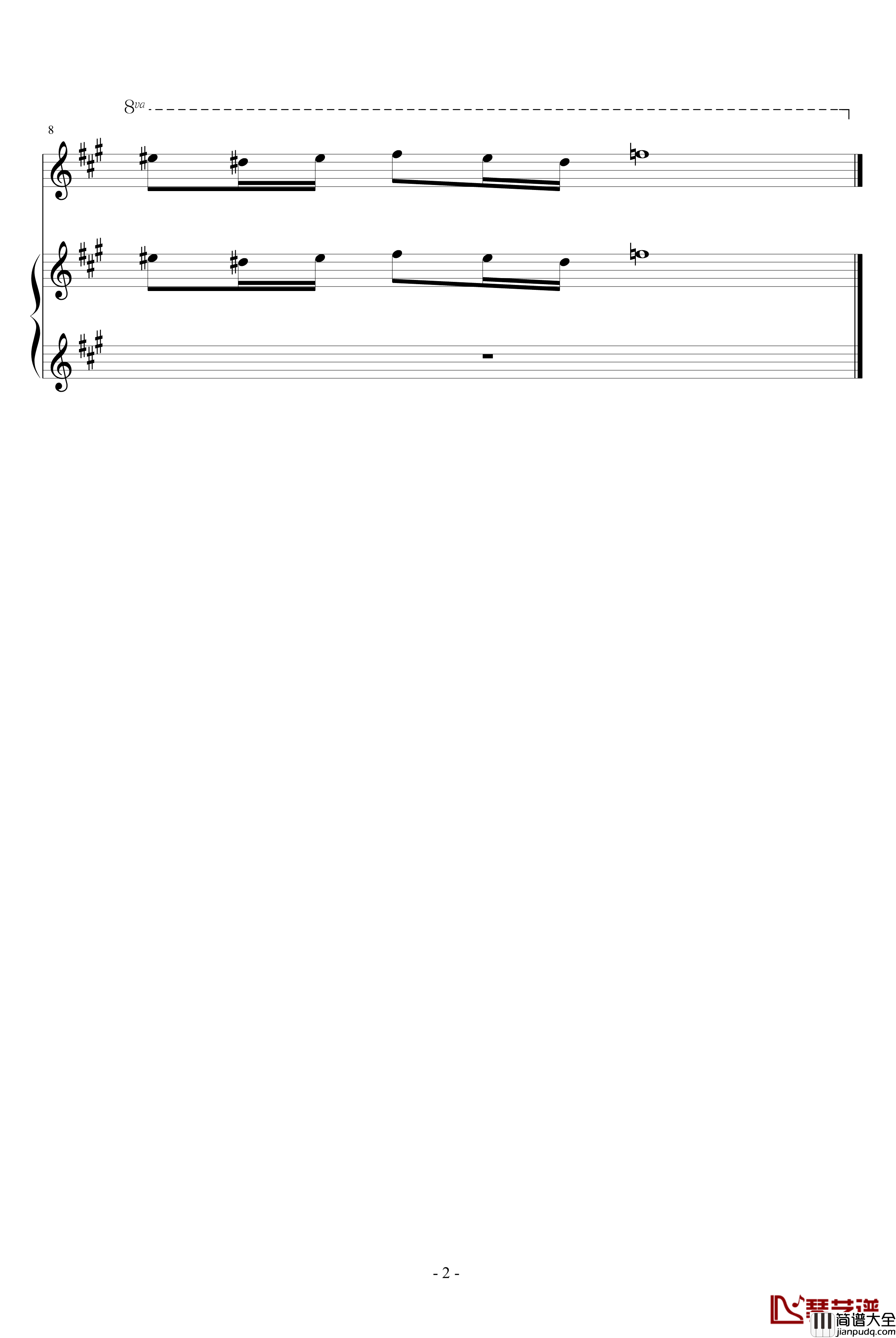 鬼来电钢琴谱_演唱版_影视