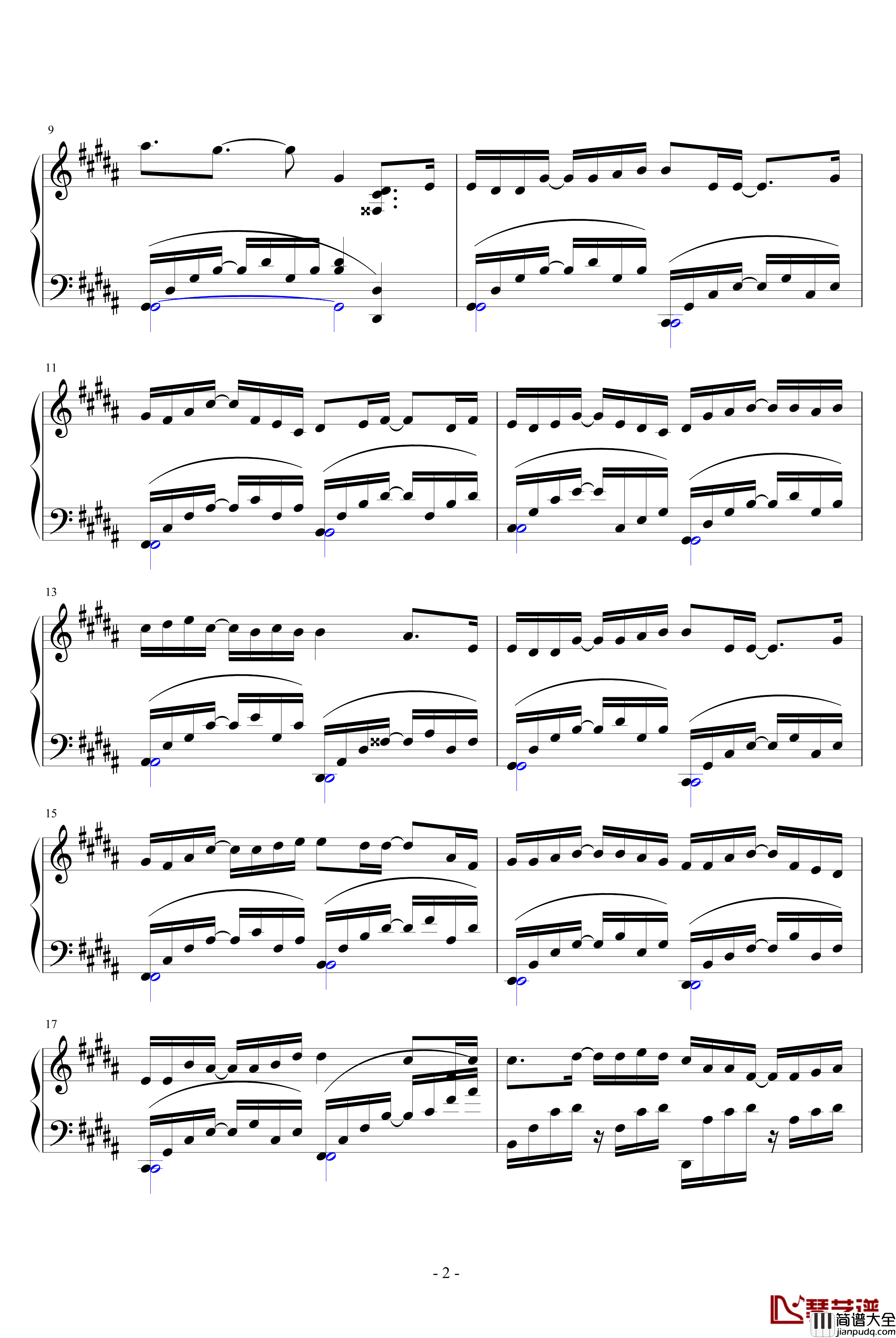 晚安钢琴谱_WindChou