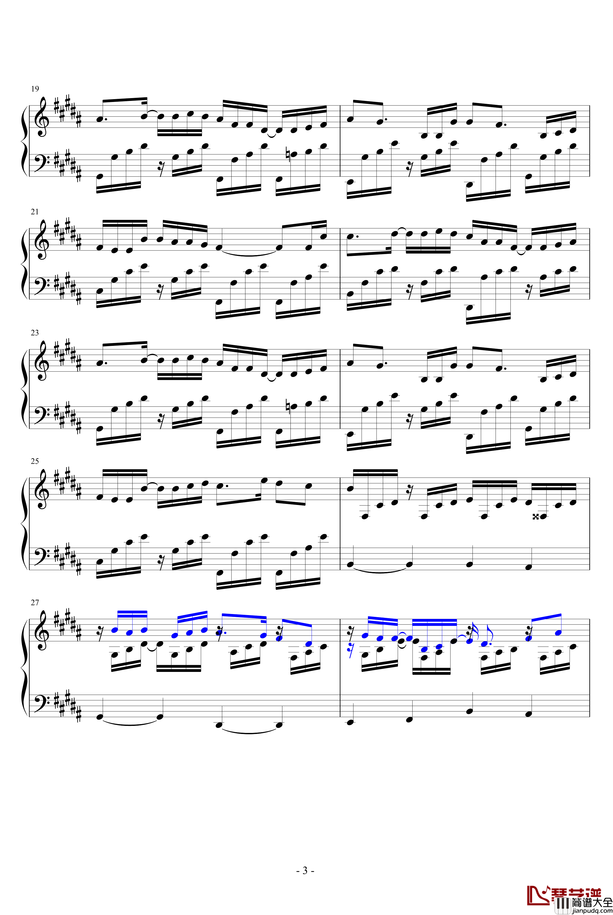 晚安钢琴谱_WindChou