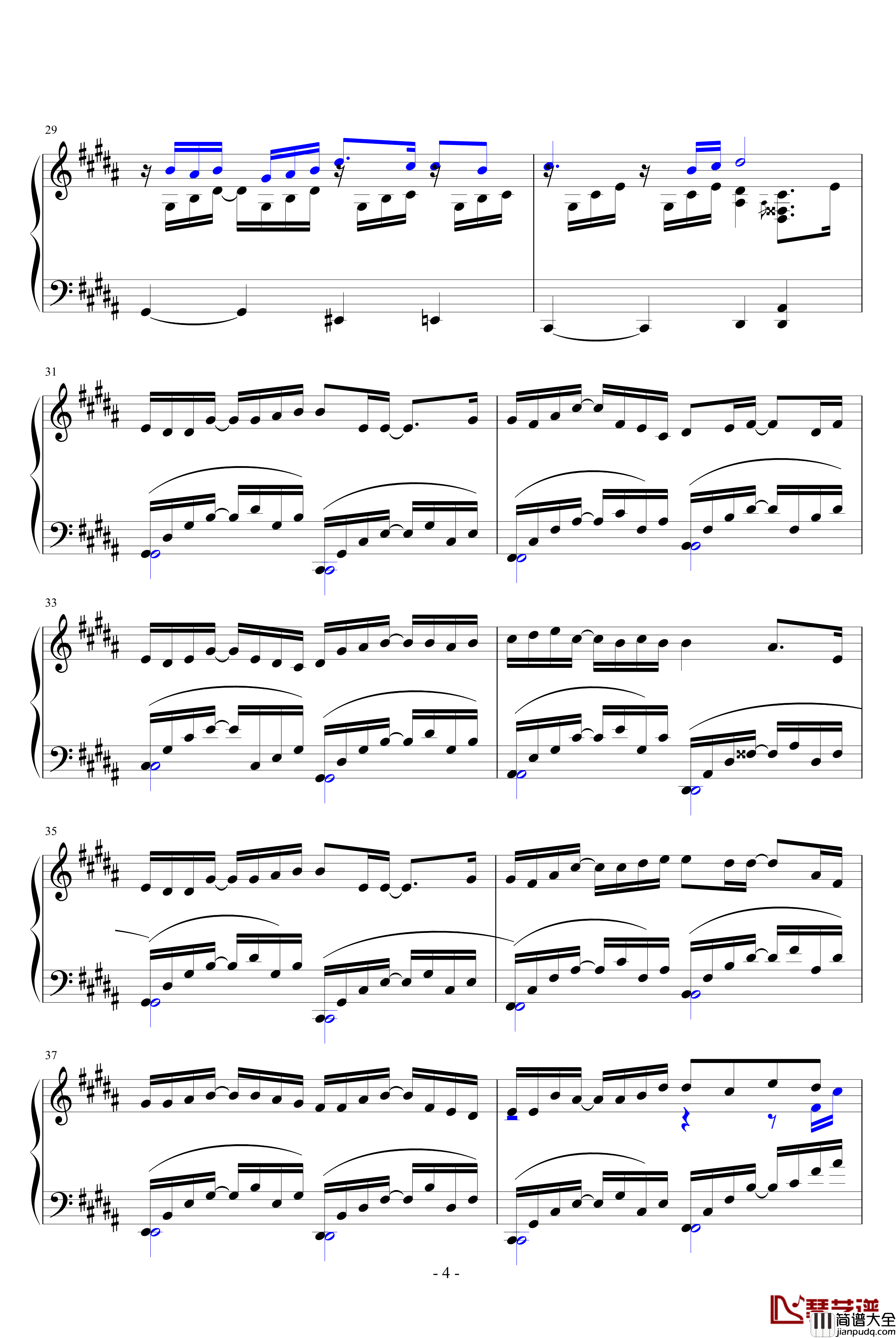 晚安钢琴谱_WindChou