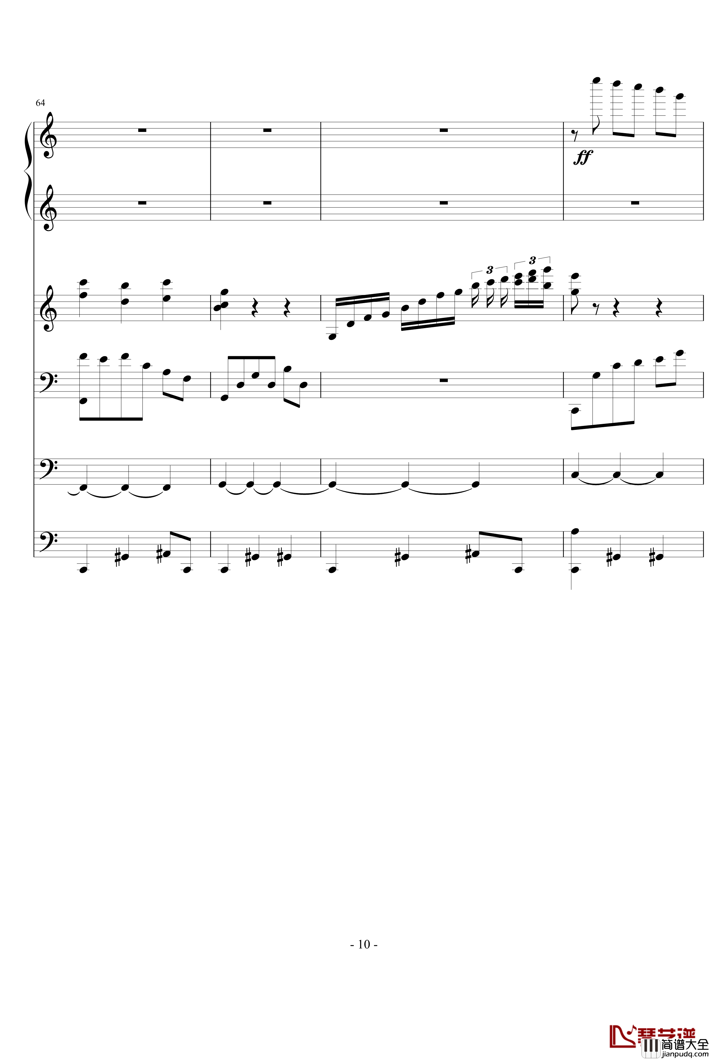 优雅钢琴谱_ellocz_夜洛第四首圆舞曲