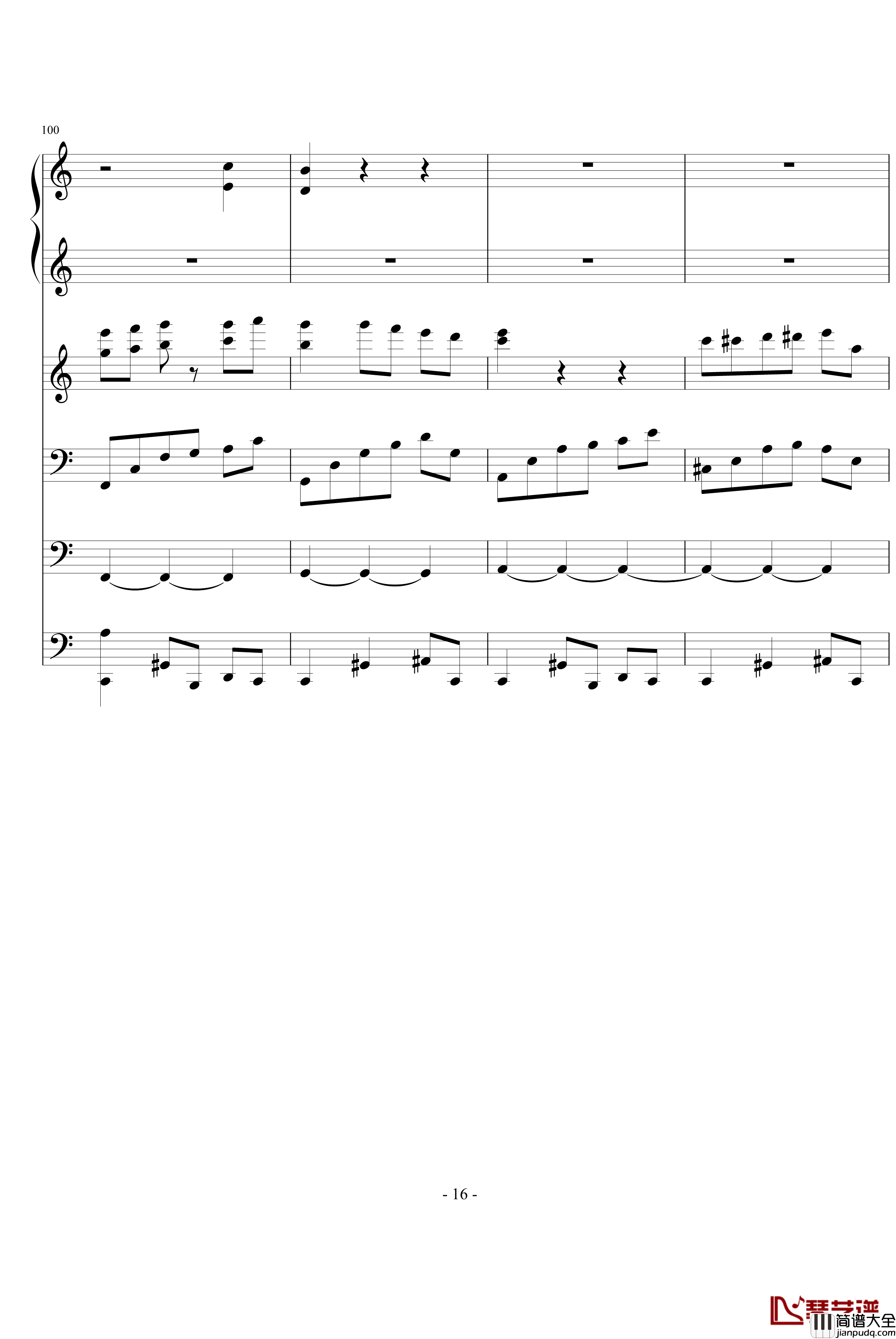 优雅钢琴谱_ellocz_夜洛第四首圆舞曲