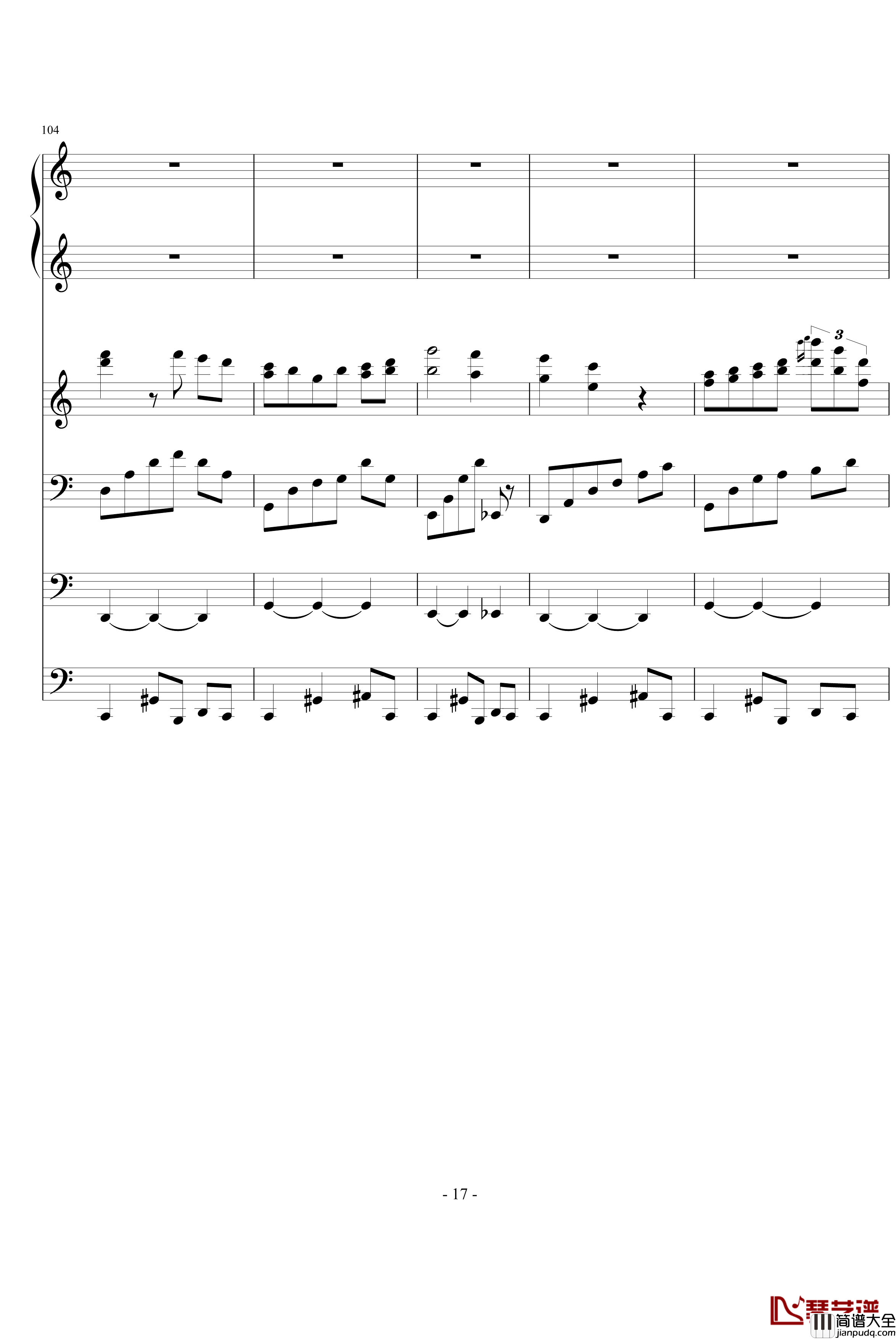 优雅钢琴谱_ellocz_夜洛第四首圆舞曲