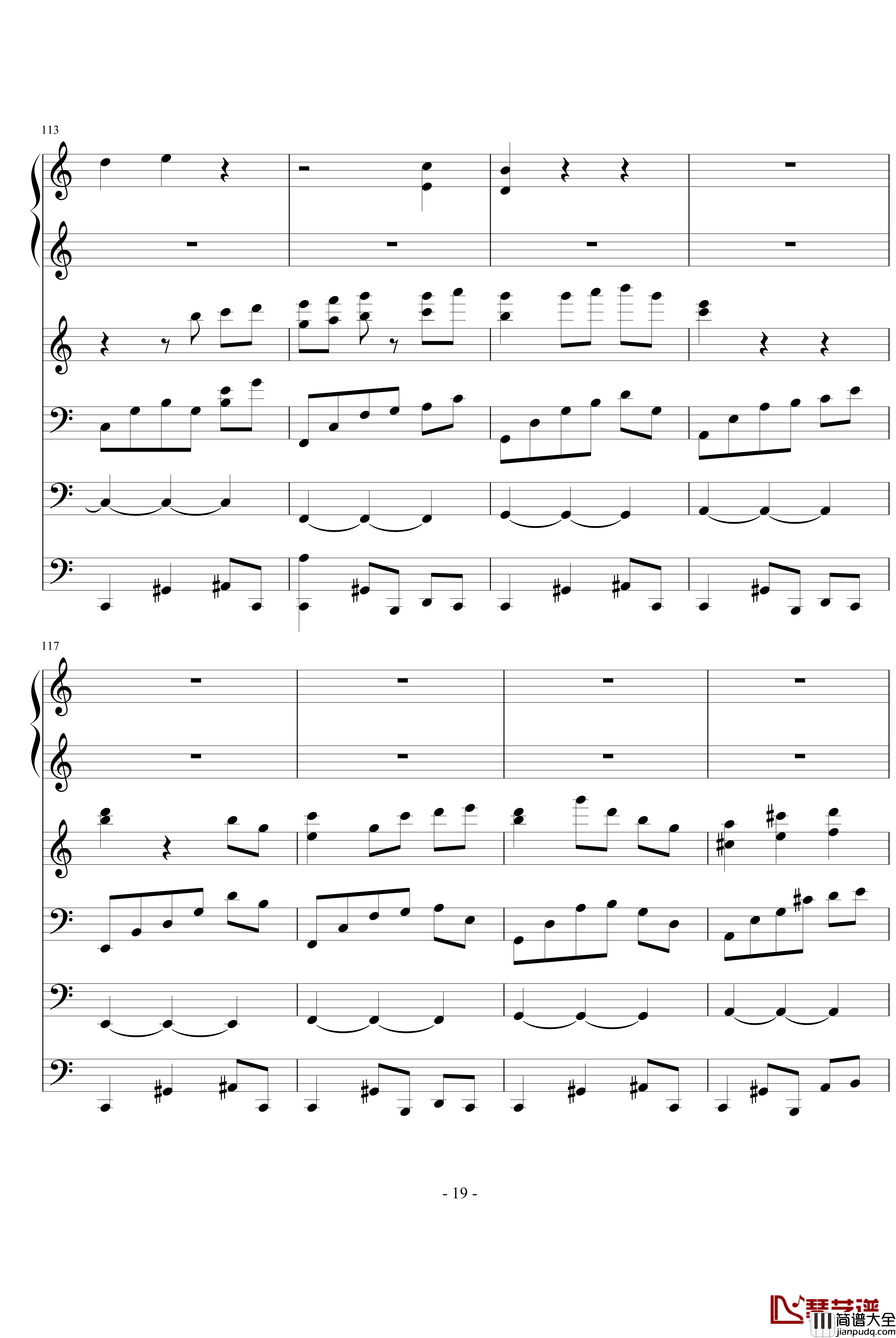 优雅钢琴谱_ellocz_夜洛第四首圆舞曲