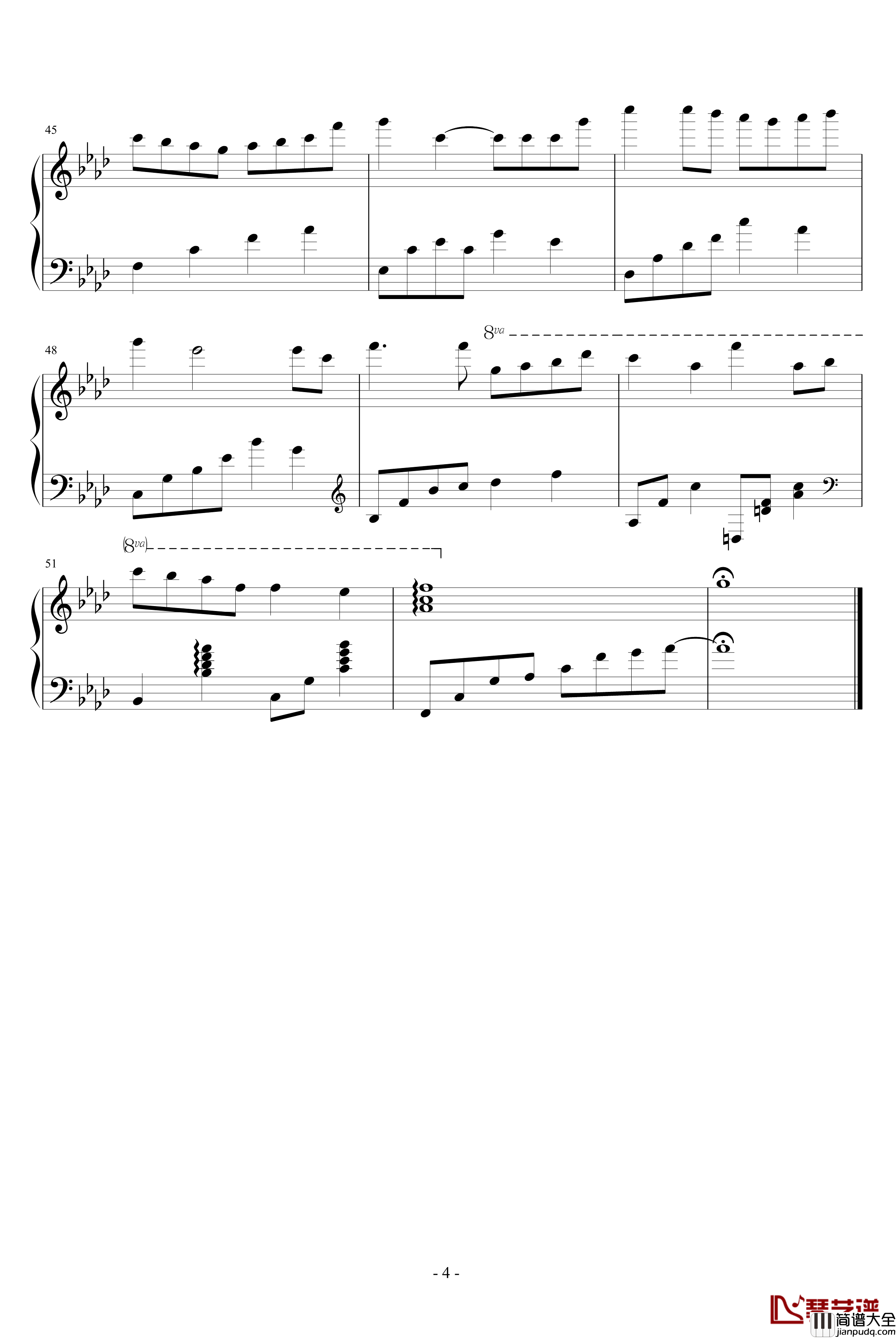 离殇3钢琴谱_陈干