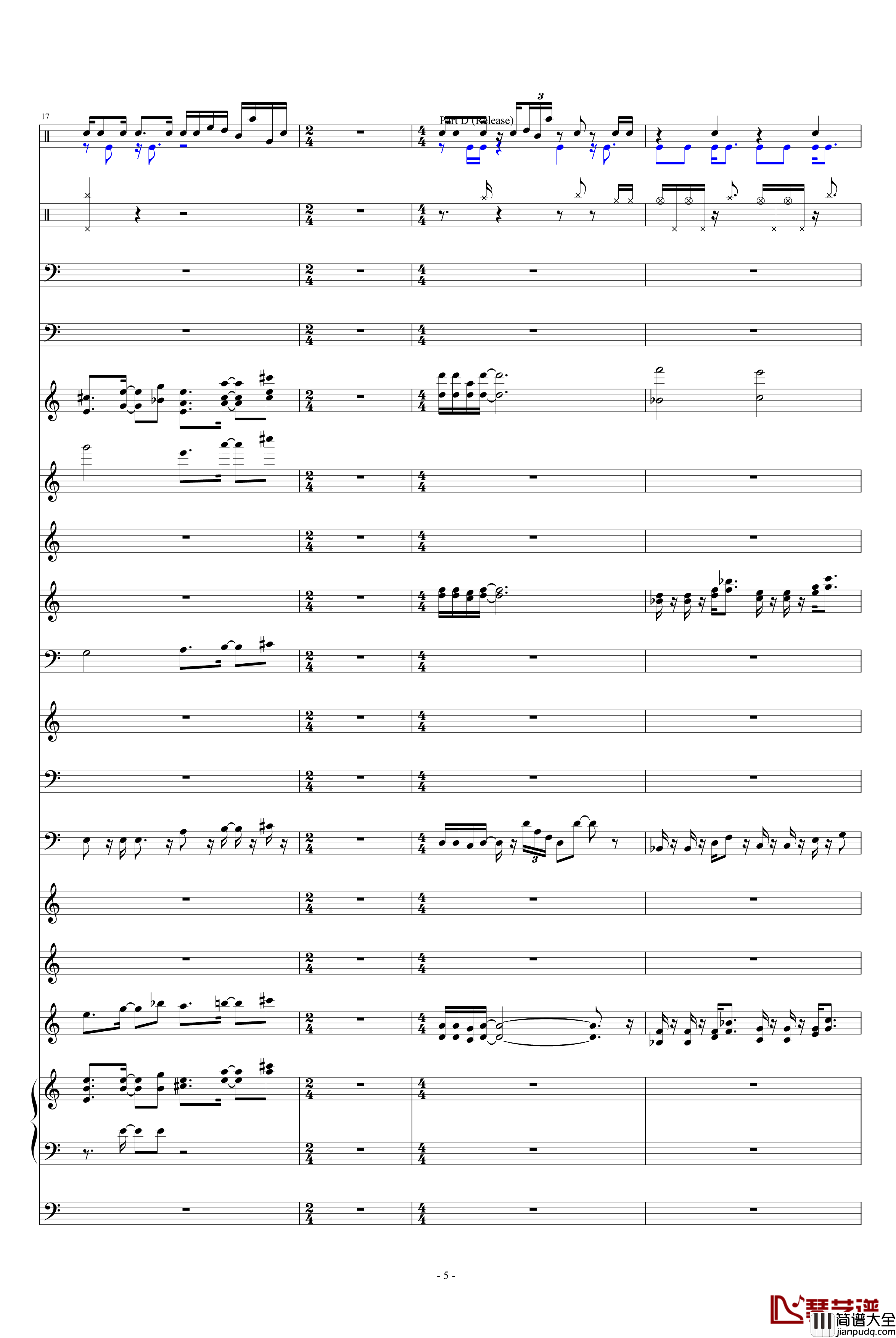 恶魔城钢琴谱_总谱_游戏_FC