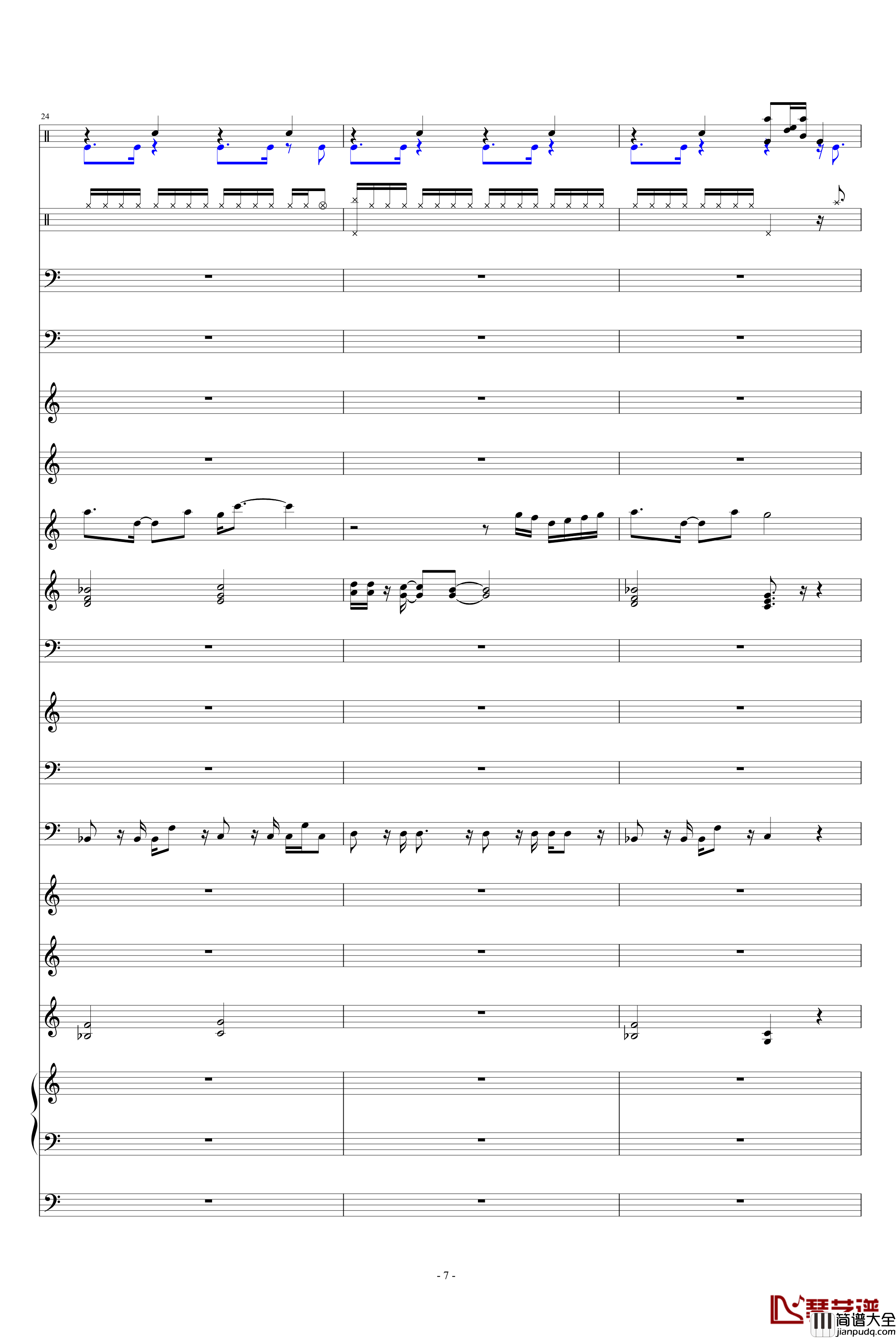 恶魔城钢琴谱_总谱_游戏_FC