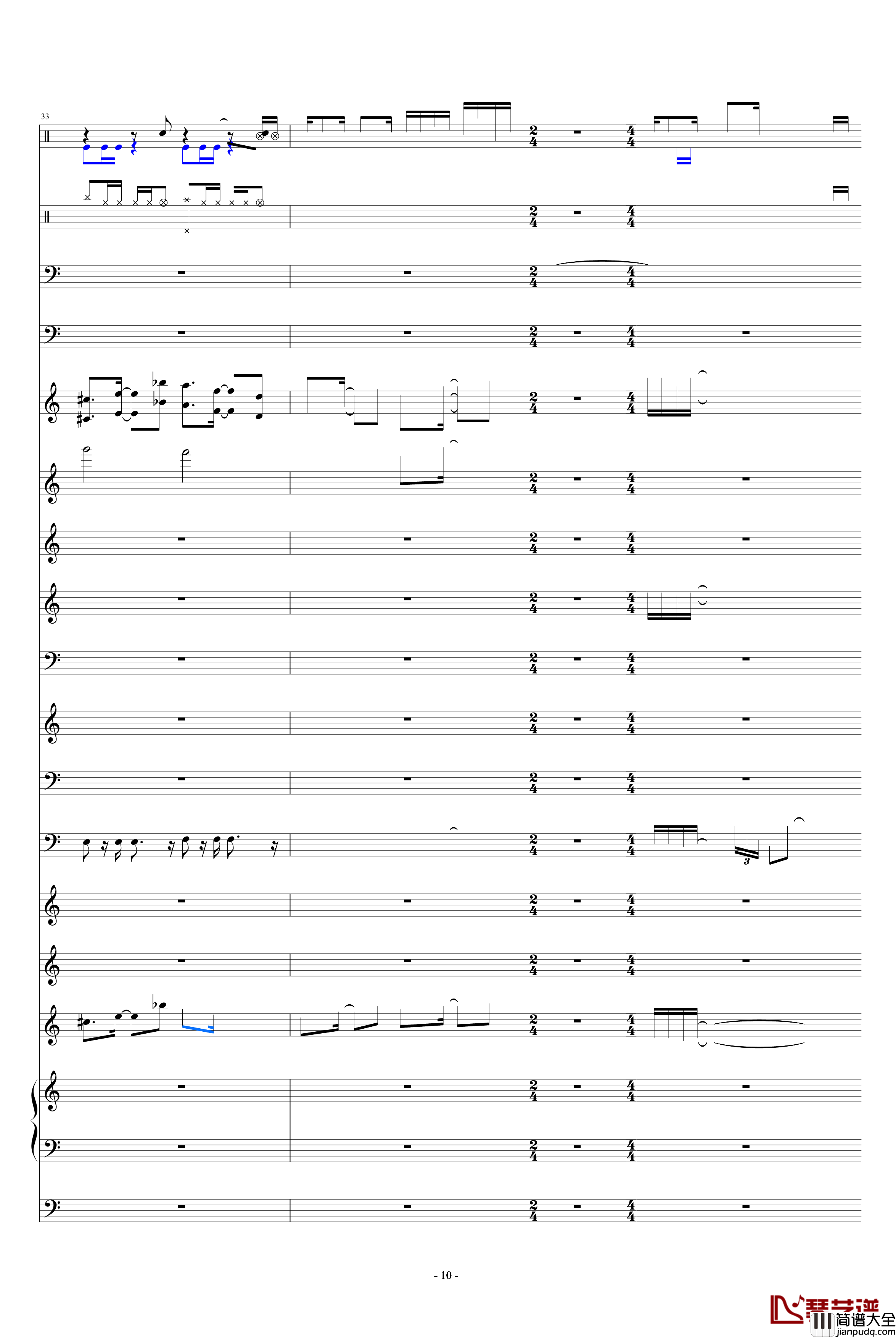 恶魔城钢琴谱_总谱_游戏_FC