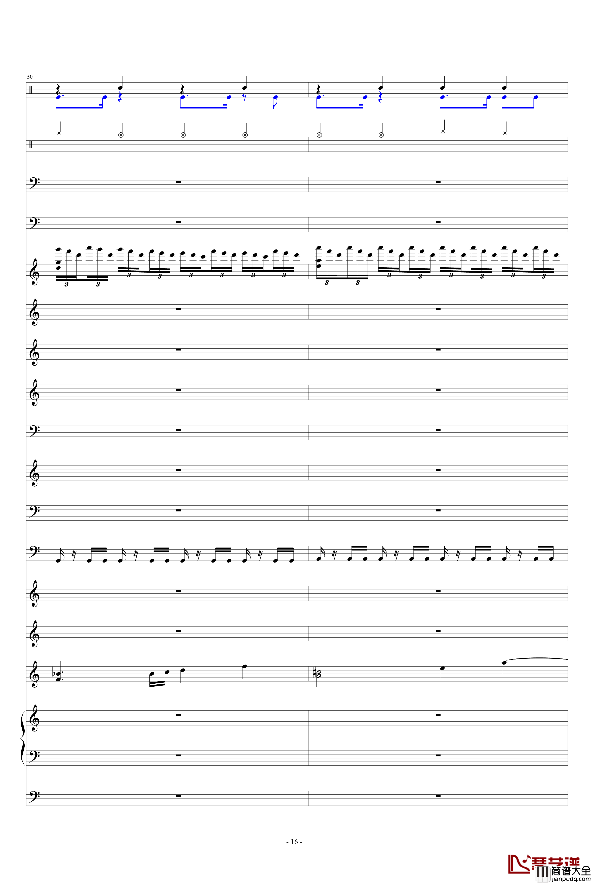 恶魔城钢琴谱_总谱_游戏_FC