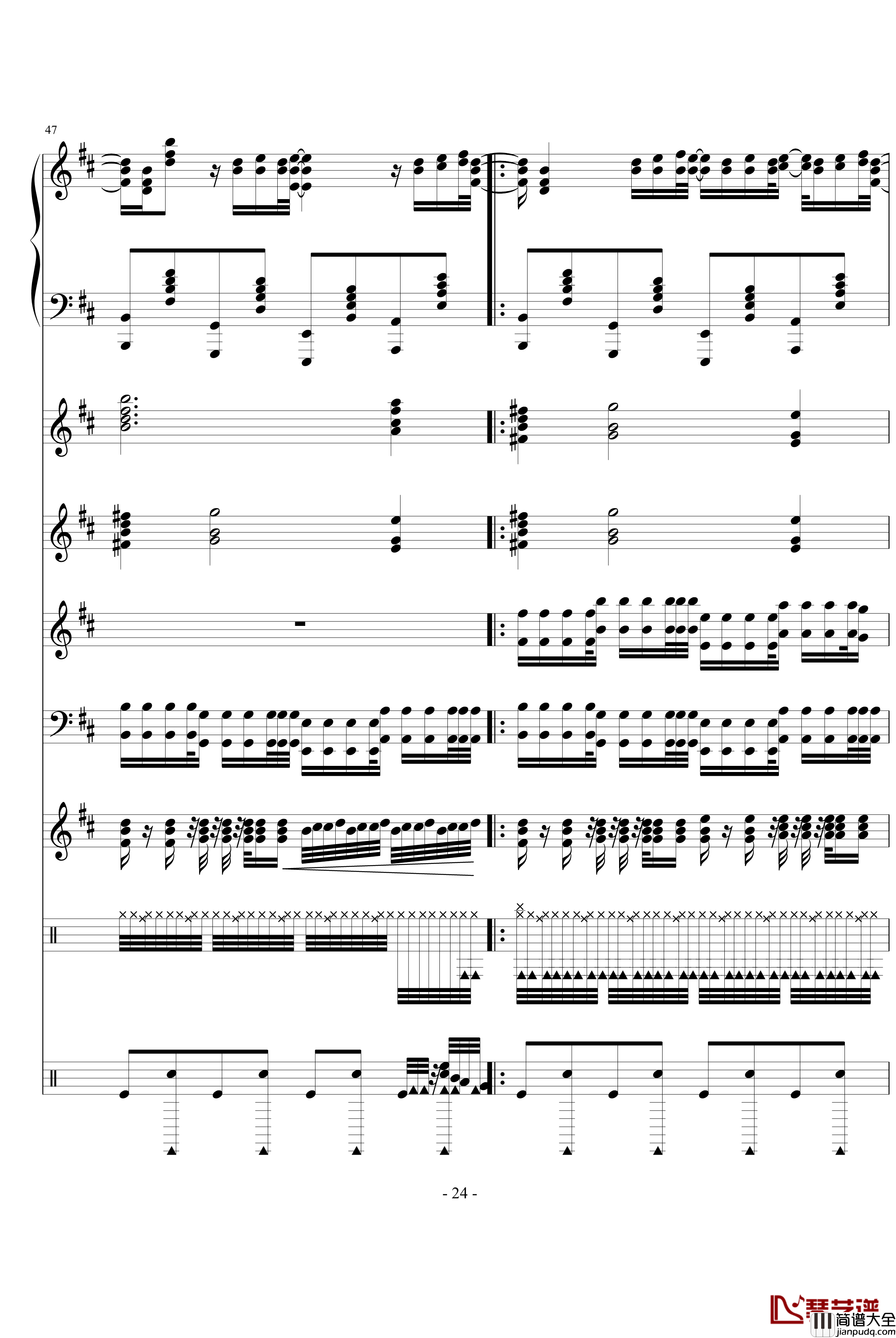 Moi_Lolita钢琴谱_钢琴混音版总谱_Alizee