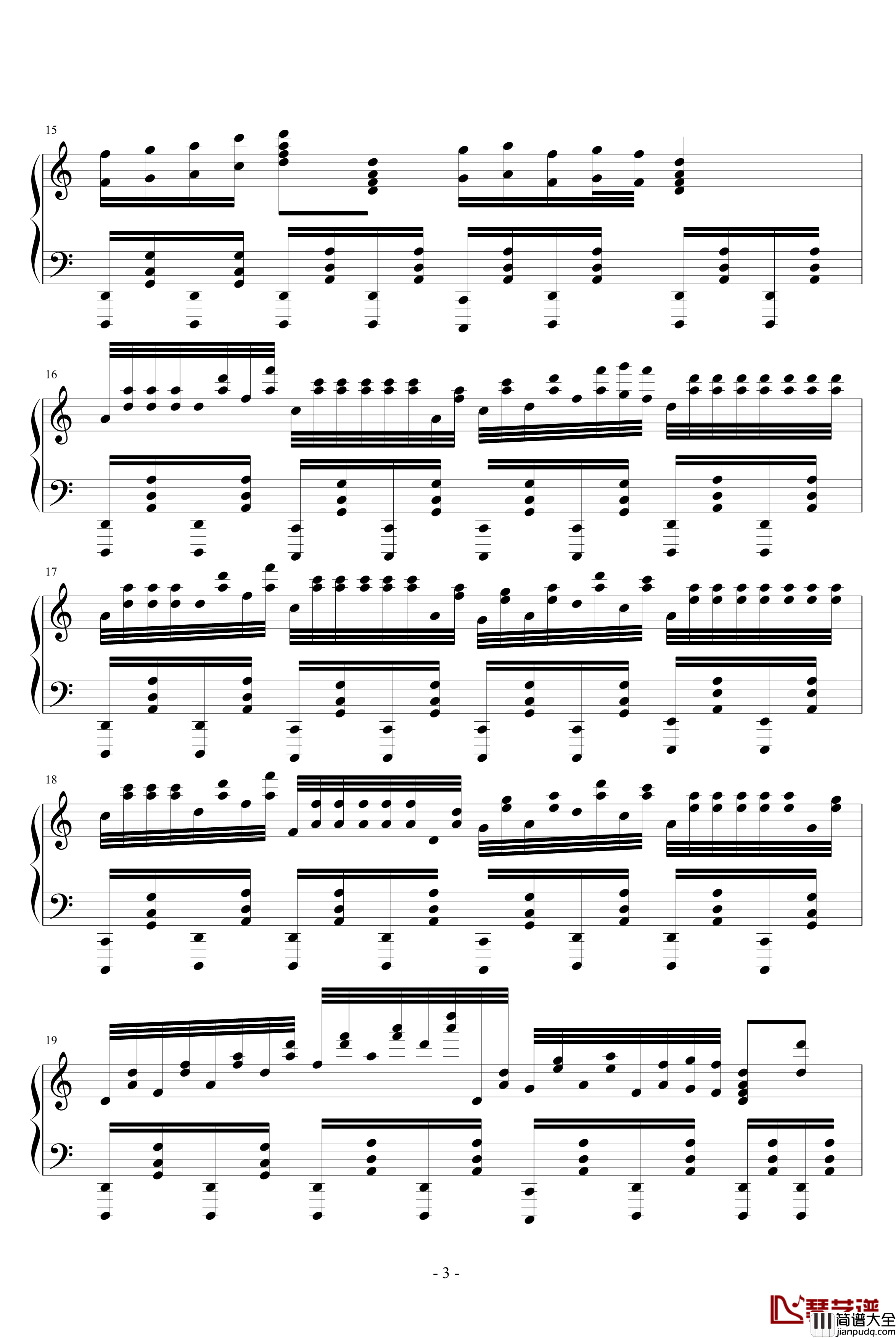 赛马钢琴谱_改编自二胡_赛马__中国名曲