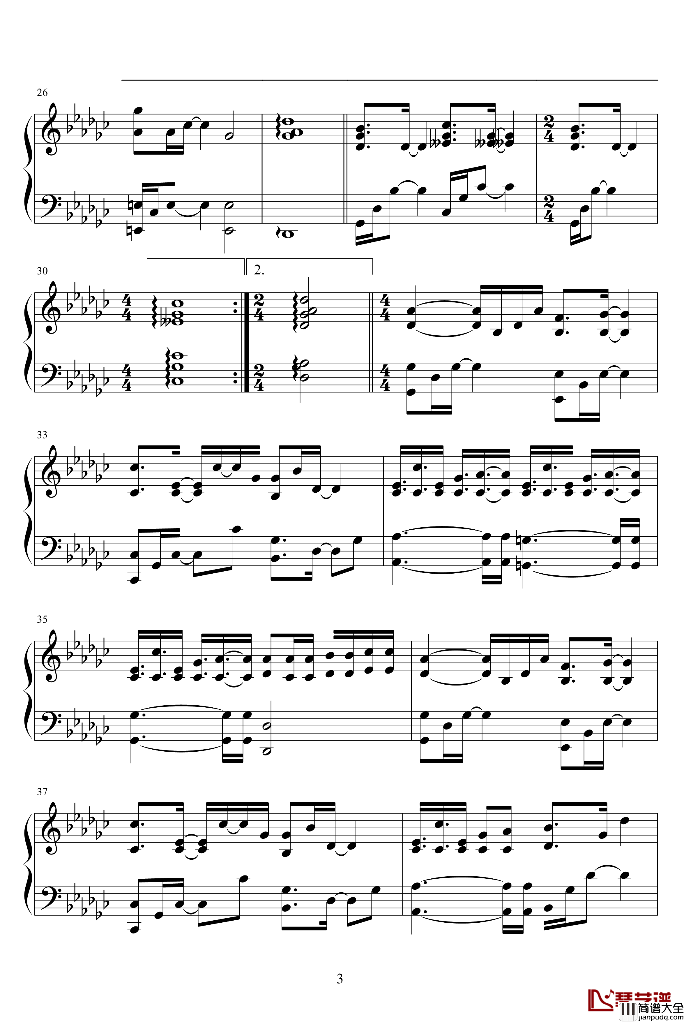 原點钢琴谱_蔡健雅_孙燕姿