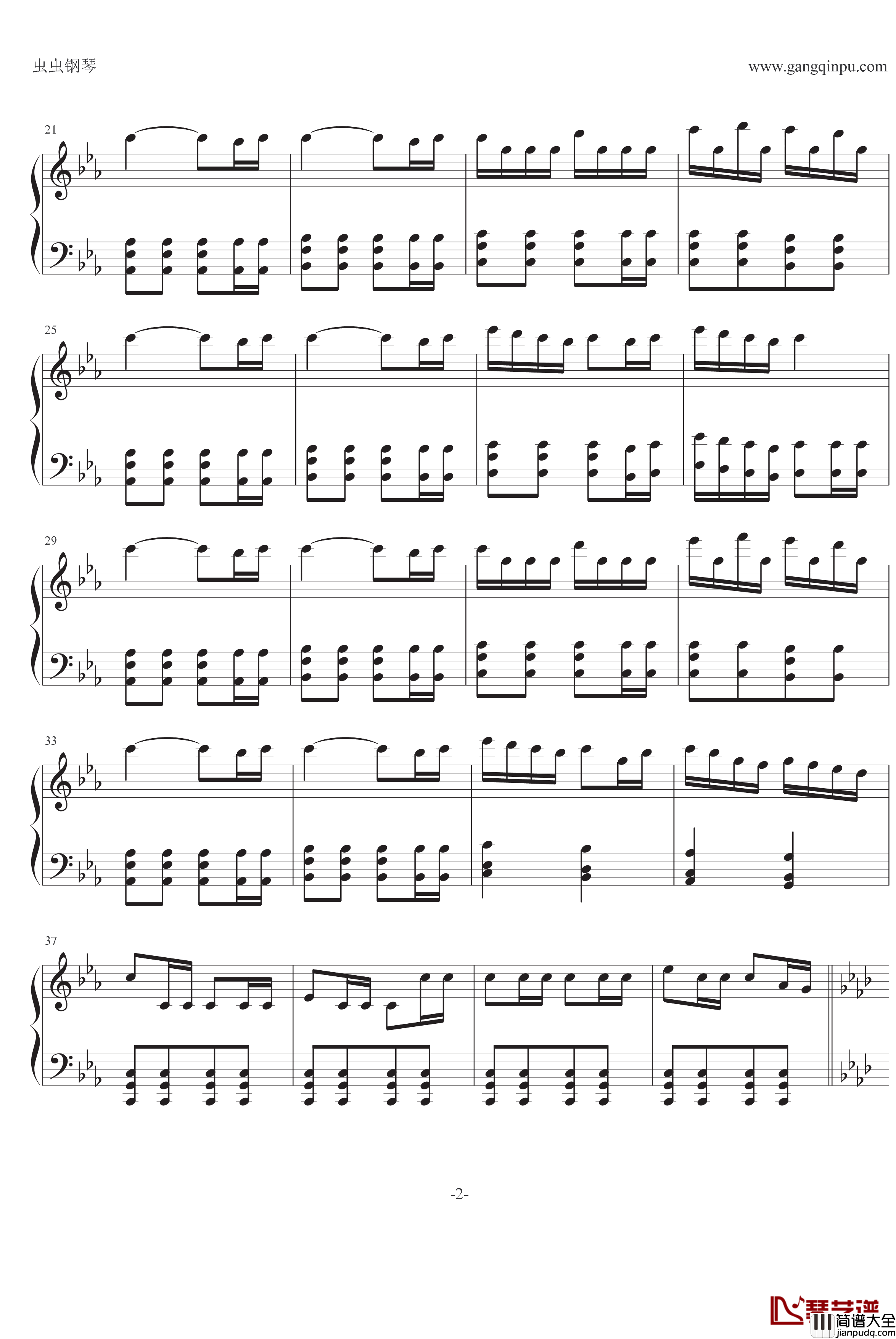 猜情寻钢琴谱_陈奕迅