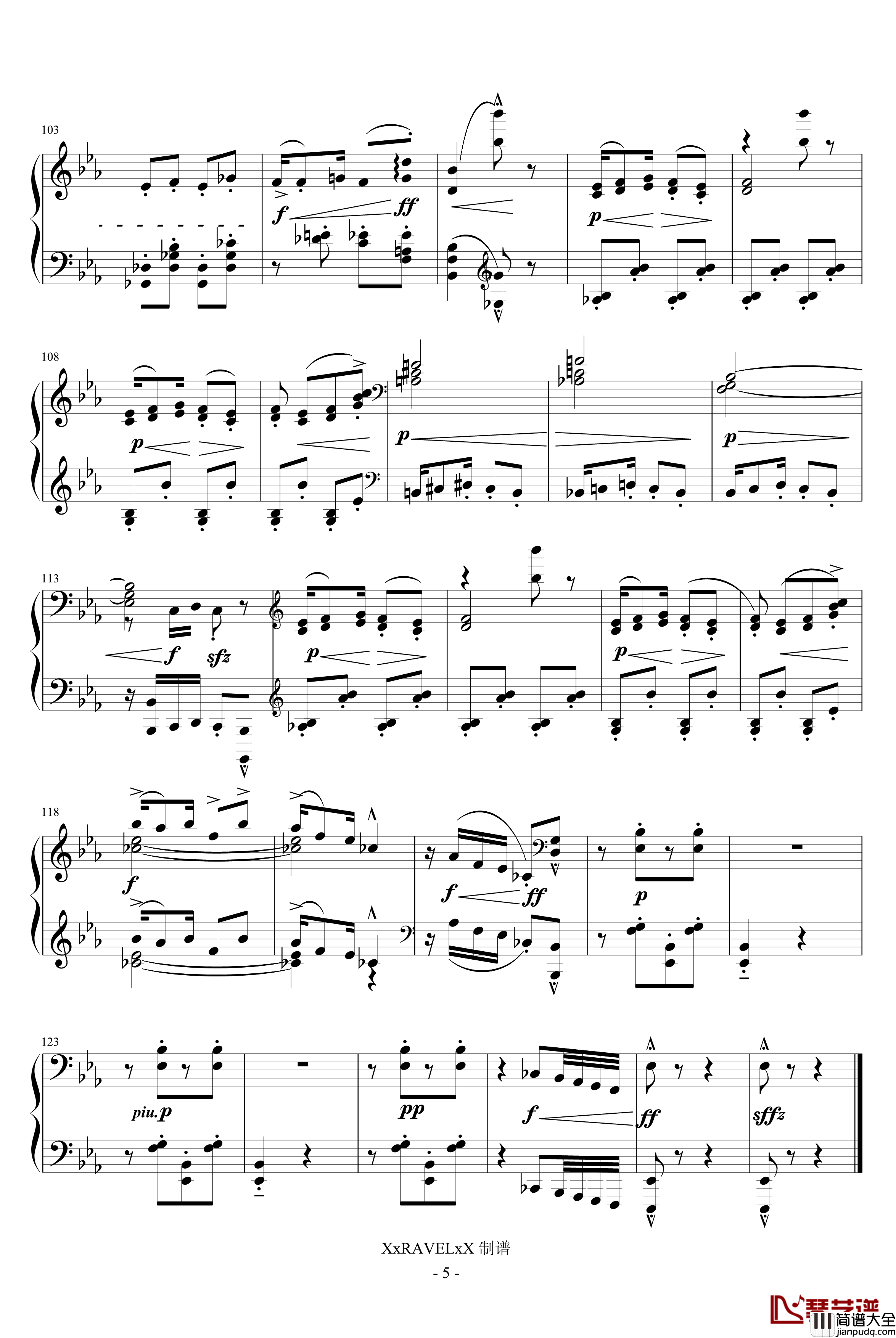 儿童乐园钢琴谱_木偶的步态舞_德彪西