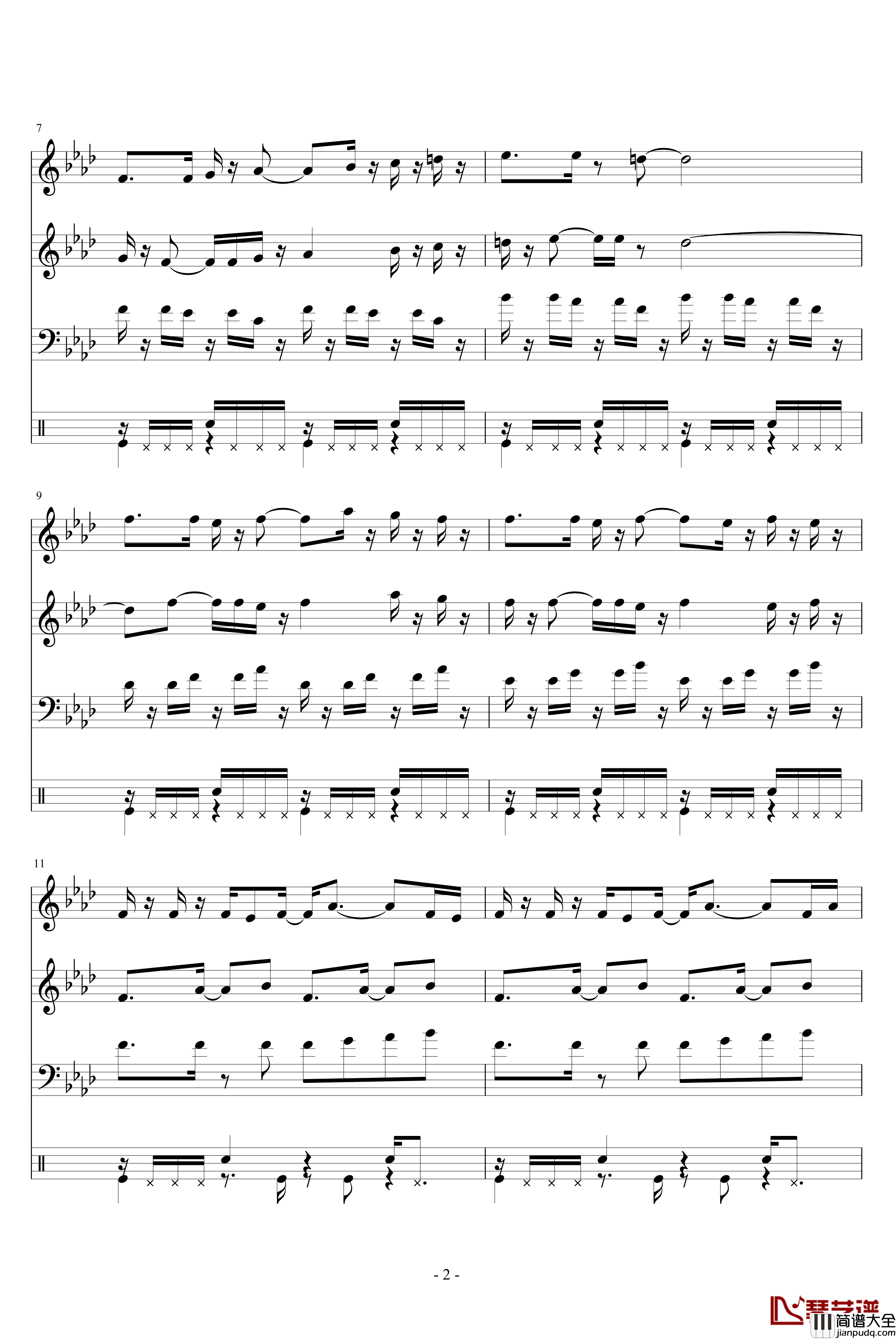 FC洛克人snakeman钢琴谱_总谱_游戏