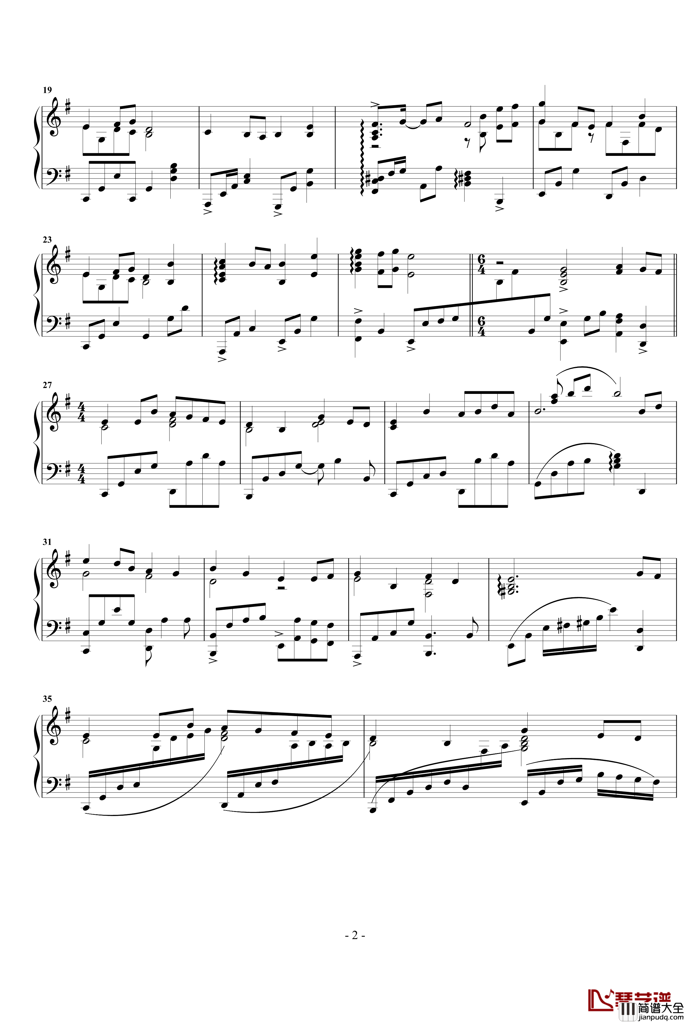 海角七号钢琴谱_钢琴独奏_东来东往