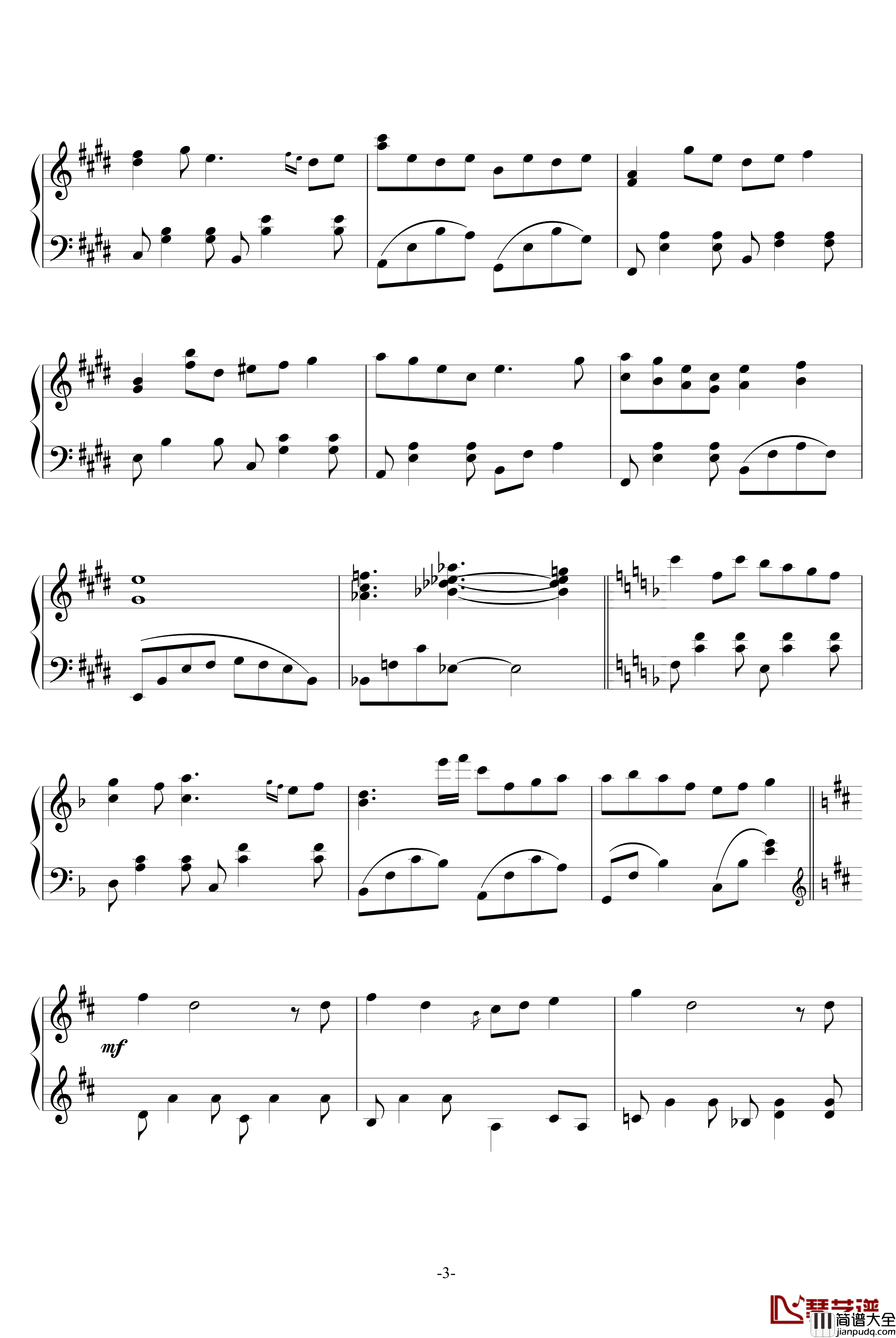 晨雨细雾钢琴谱_天心琴