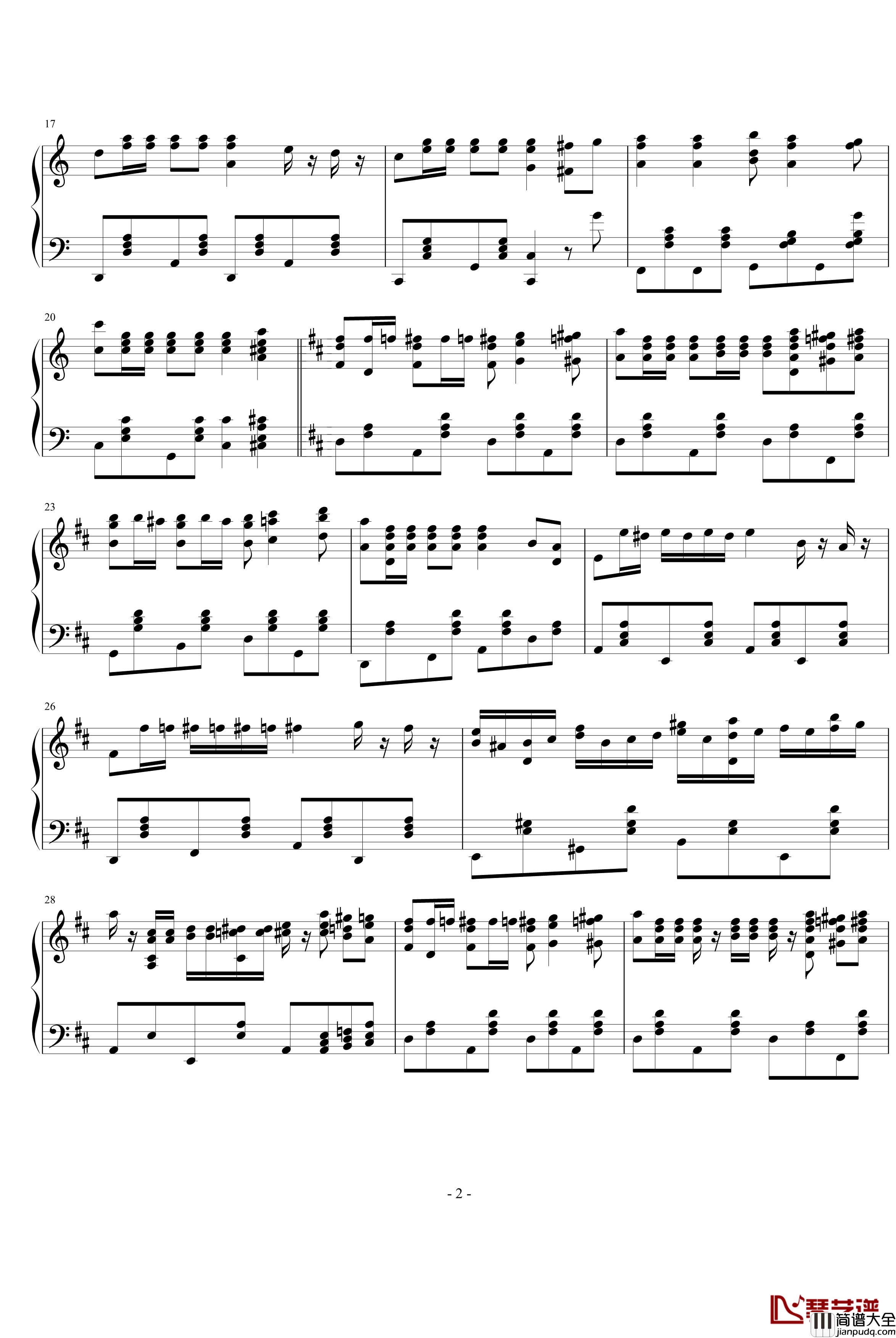 铁臂阿童木主题钢琴谱_动漫影视