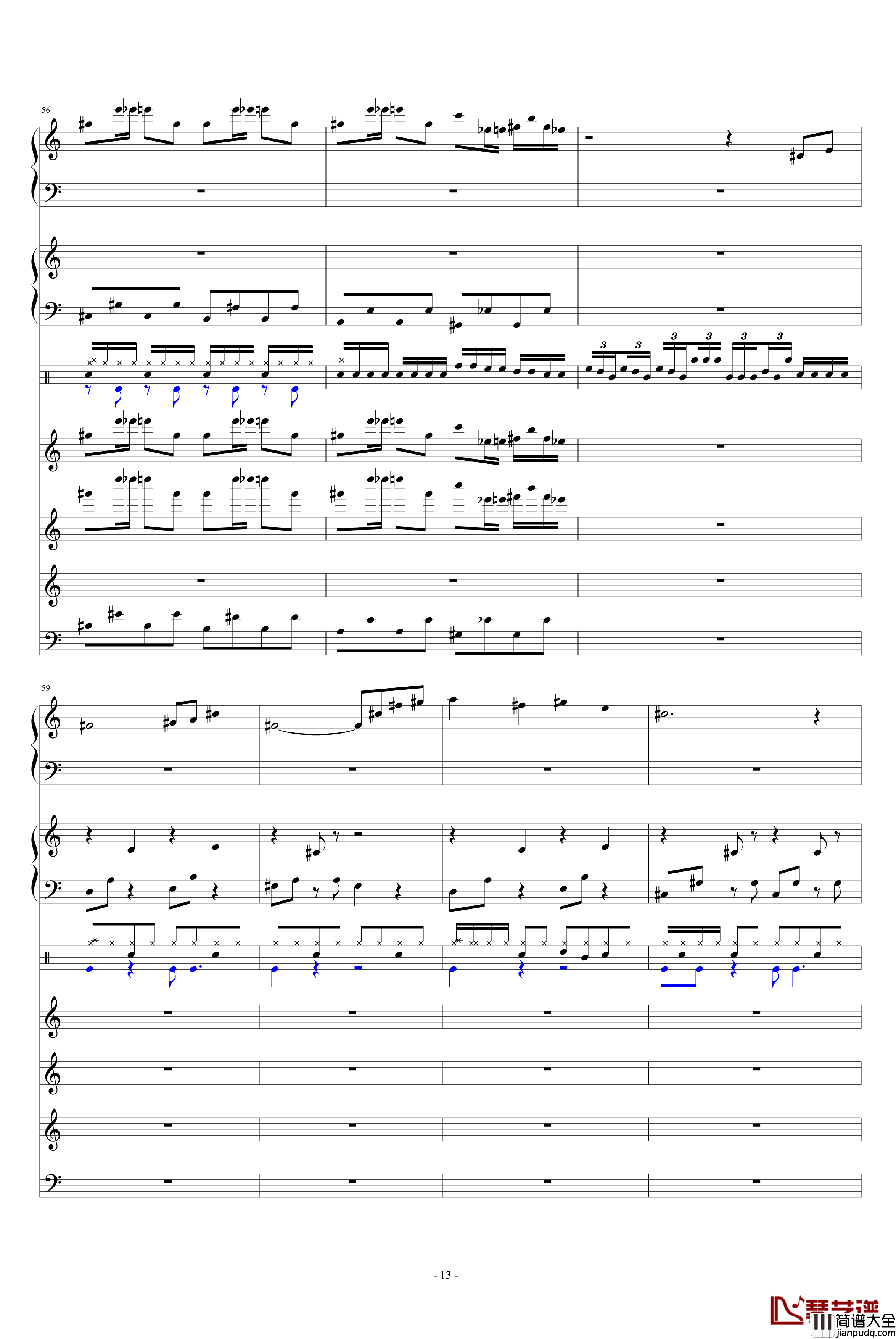 怀念的东方之血+飘上月球不死之烟整谱钢琴谱_动漫影视