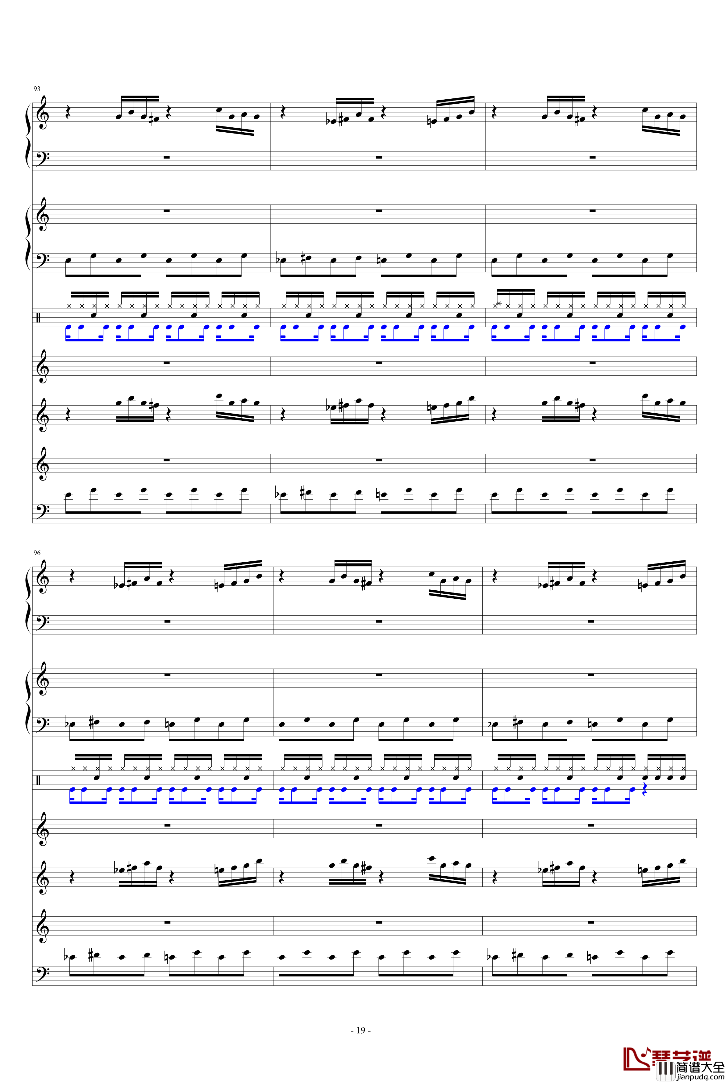 怀念的东方之血+飘上月球不死之烟整谱钢琴谱_动漫影视