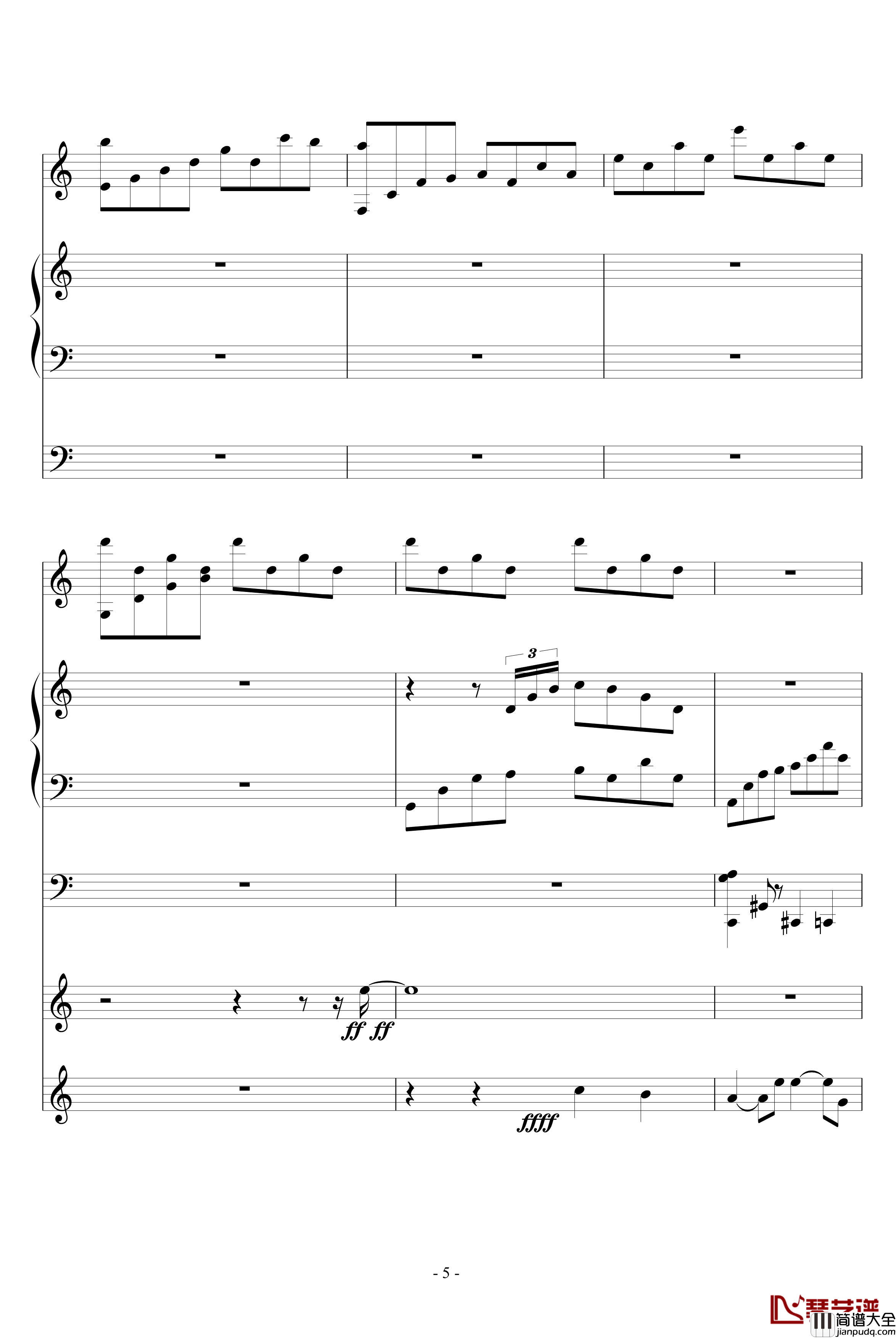 阿芙莲蒂娜的眼泪钢琴谱_ellocz