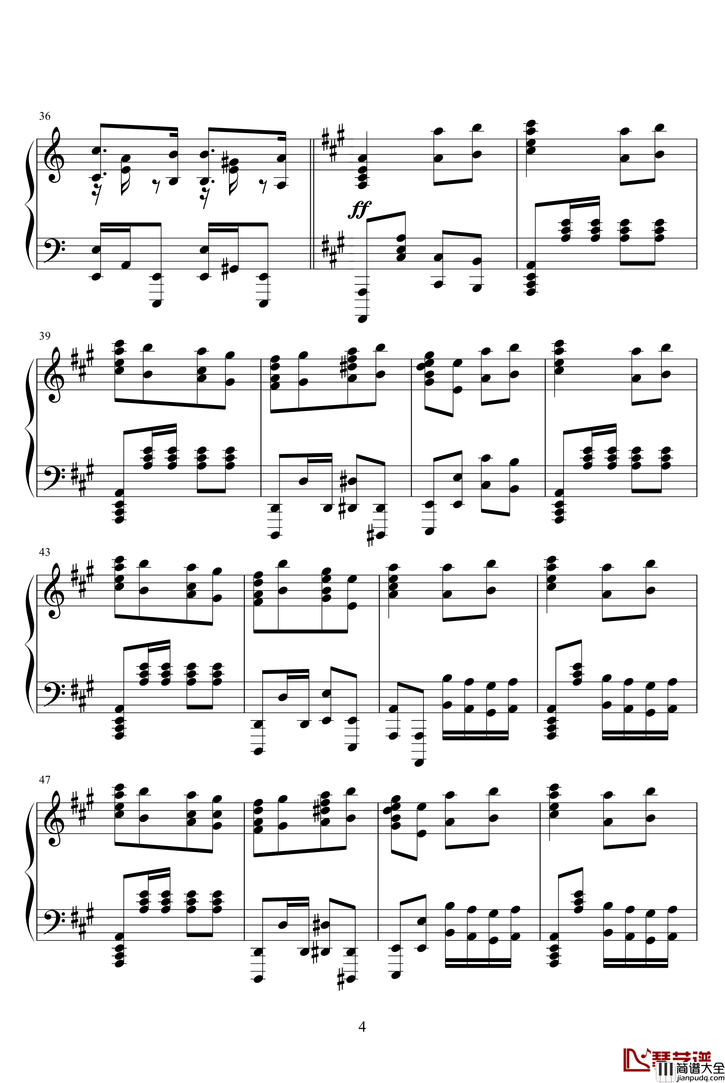 土耳其进行曲钢琴谱_莫扎特_瓦洛多斯改编莫扎特