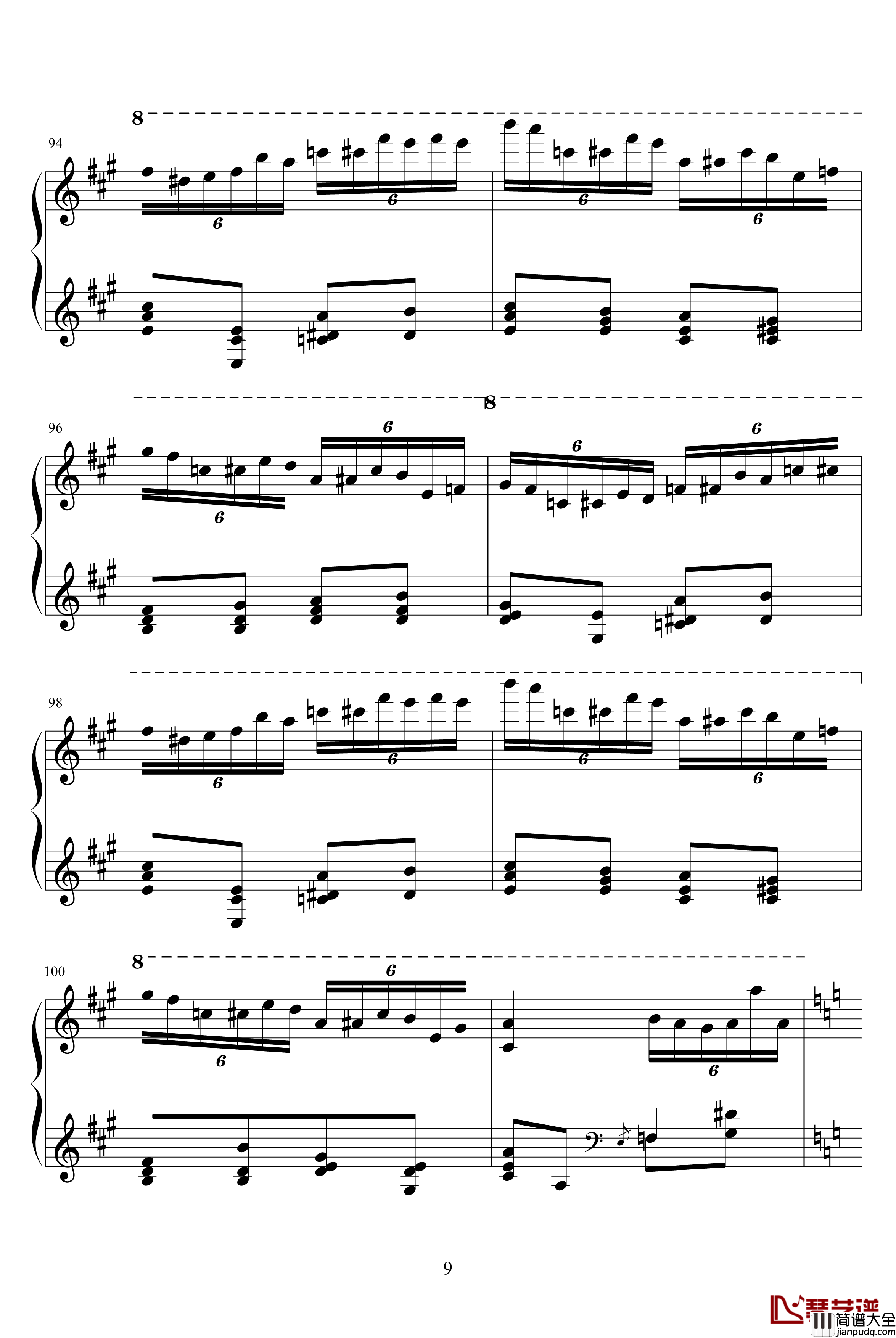 土耳其进行曲钢琴谱_莫扎特_瓦洛多斯改编莫扎特