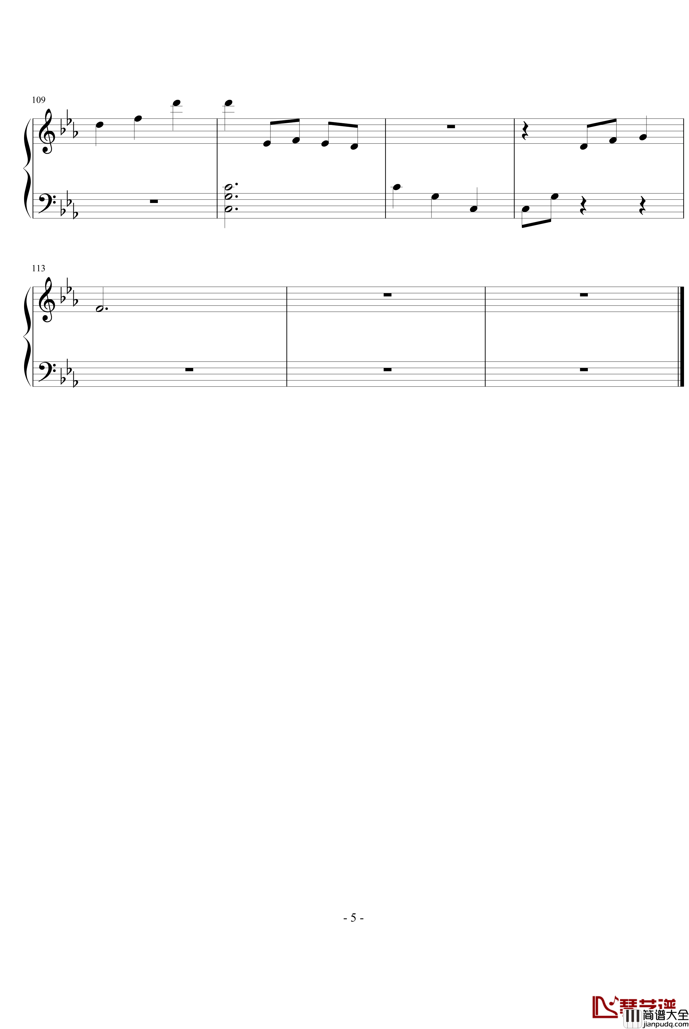 It's_only_the_fairy_tale钢琴谱_完整版_动漫影视