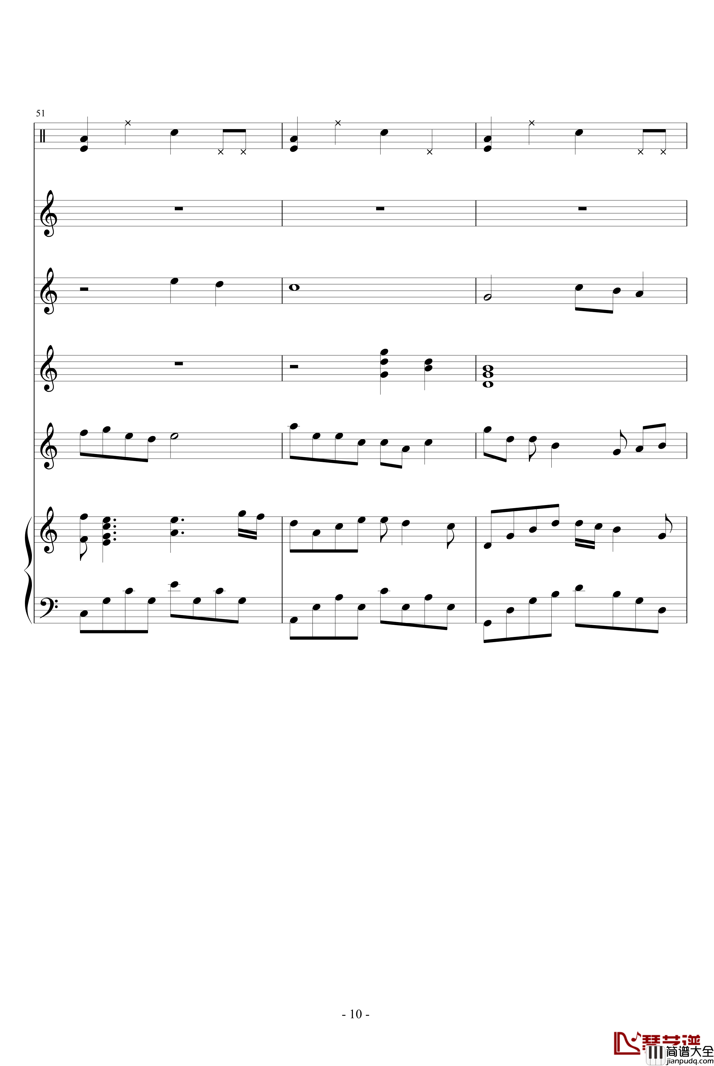 因为有你钢琴谱_佐児聼樂