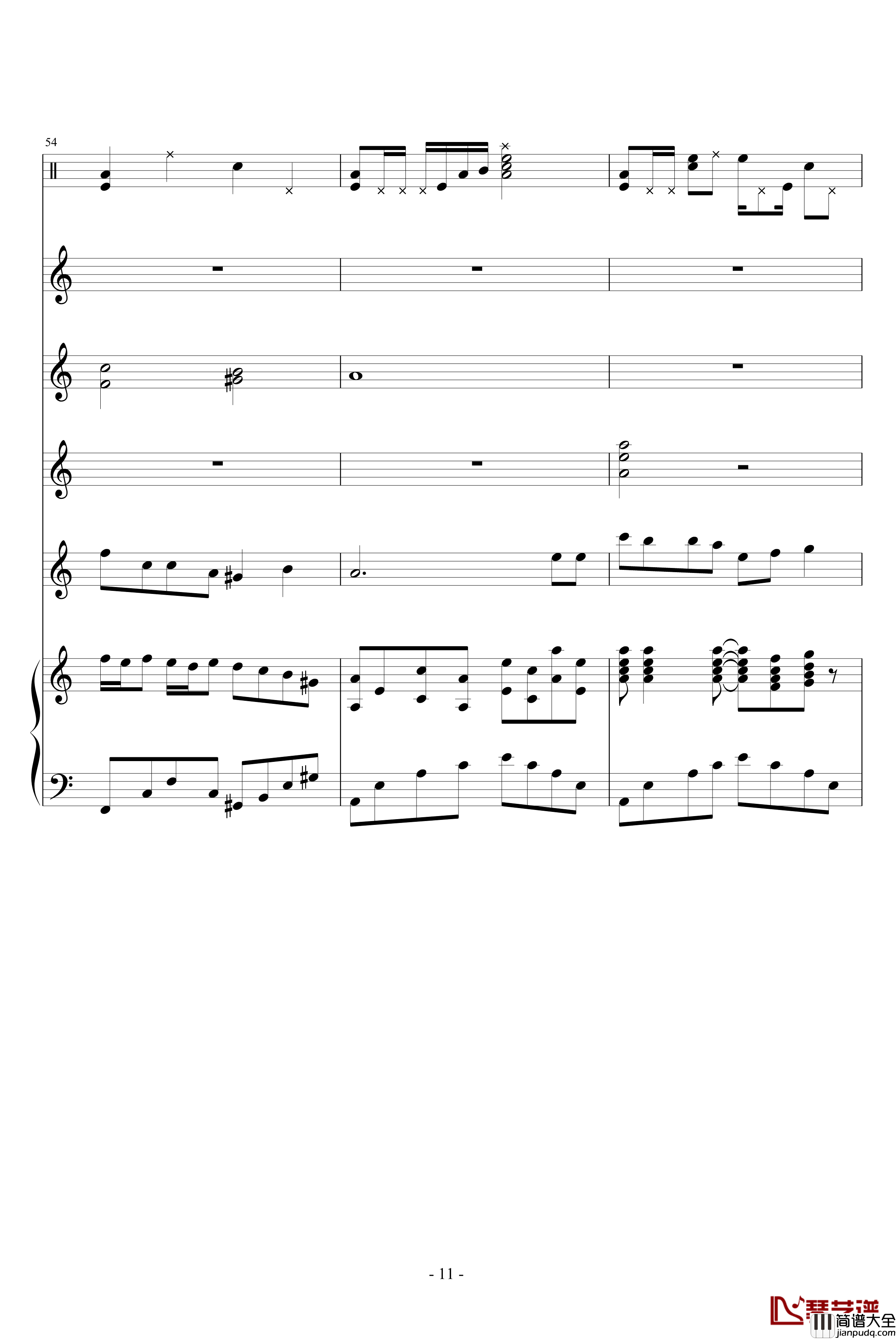 因为有你钢琴谱_佐児聼樂