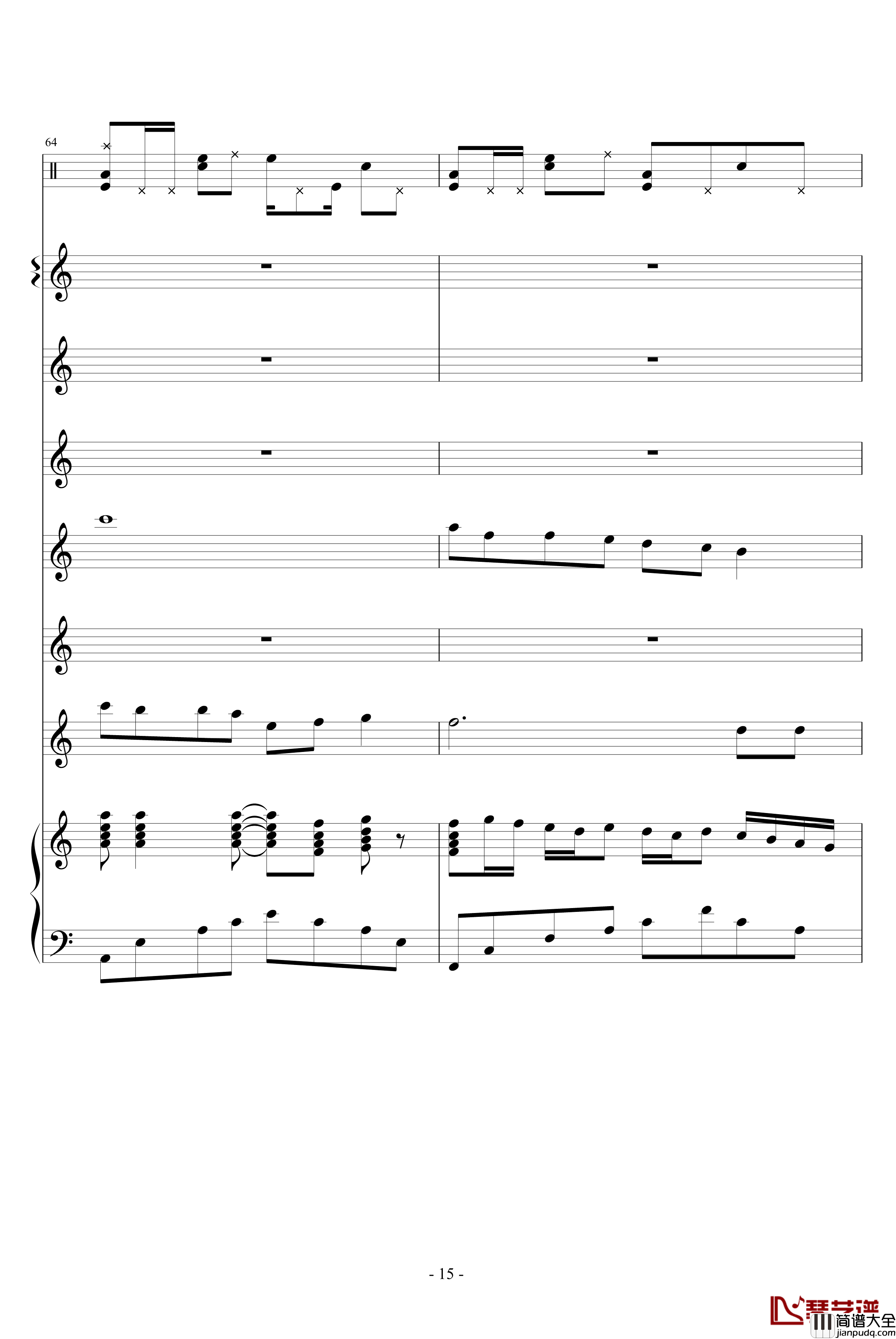 因为有你钢琴谱_佐児聼樂