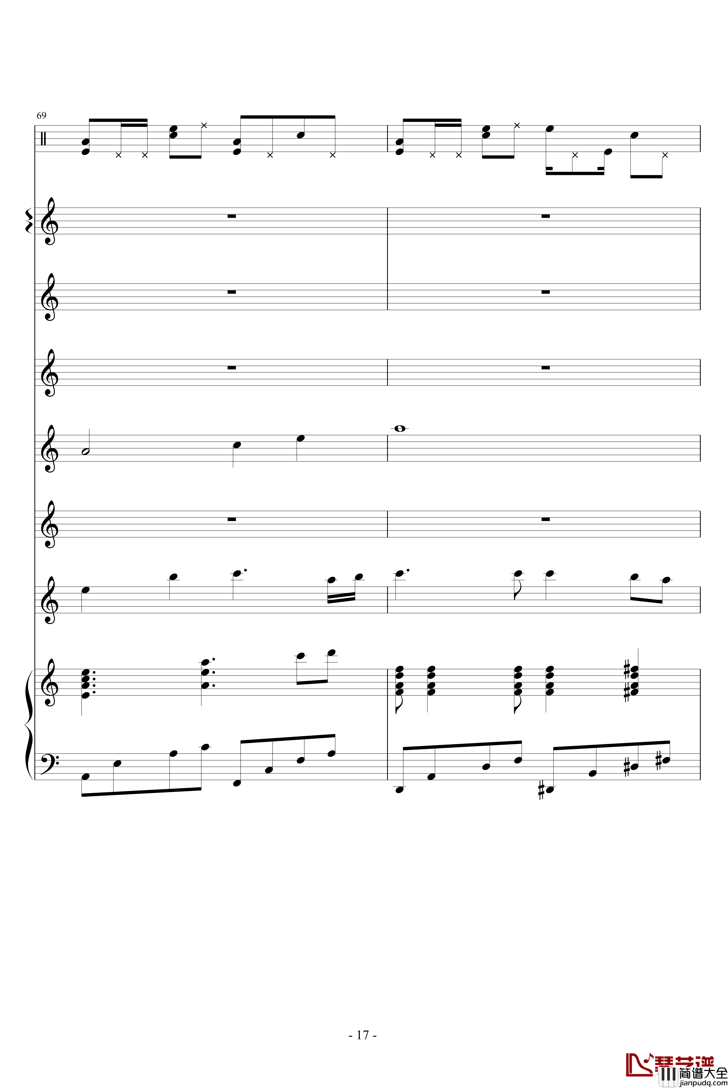 因为有你钢琴谱_佐児聼樂