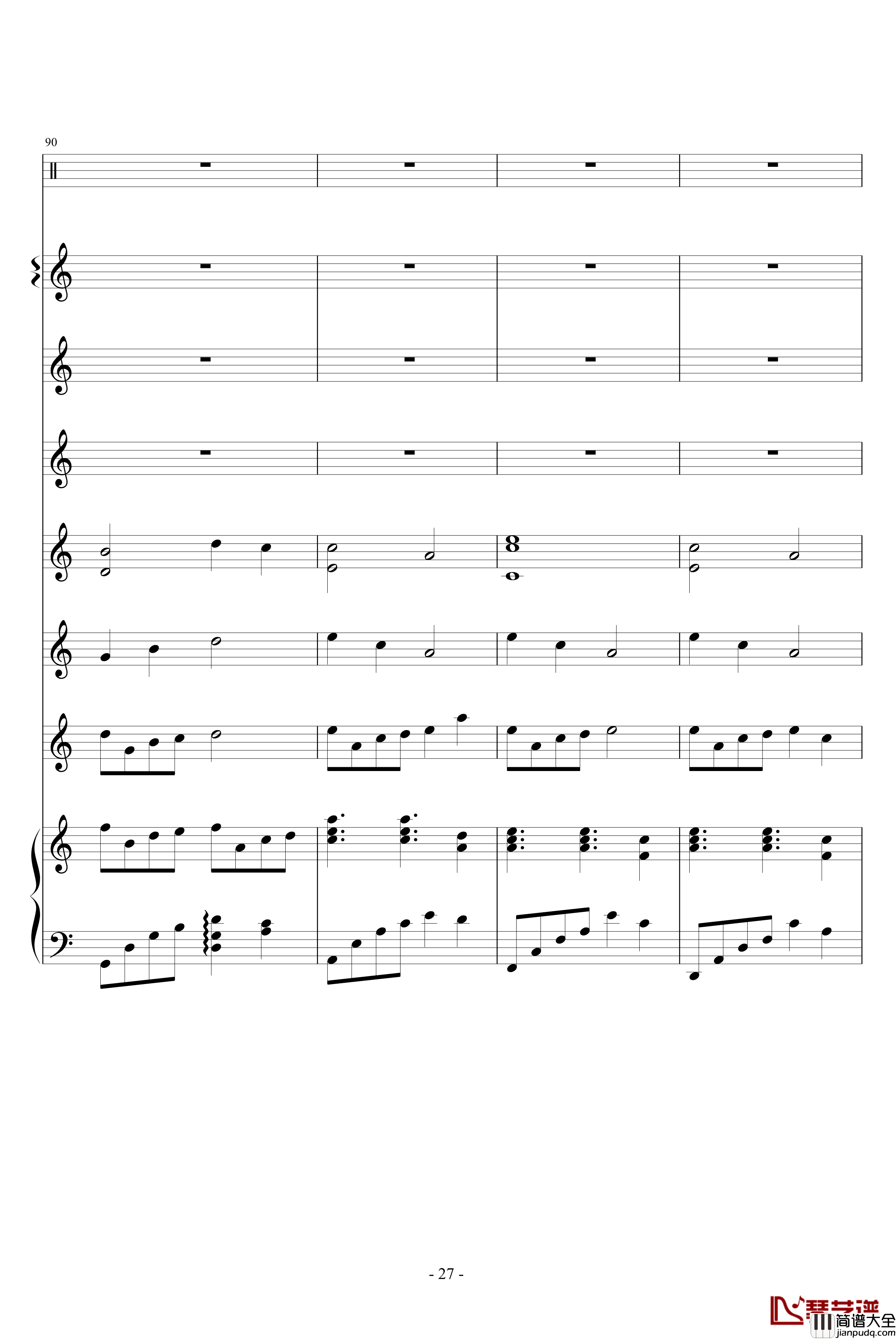 因为有你钢琴谱_佐児聼樂