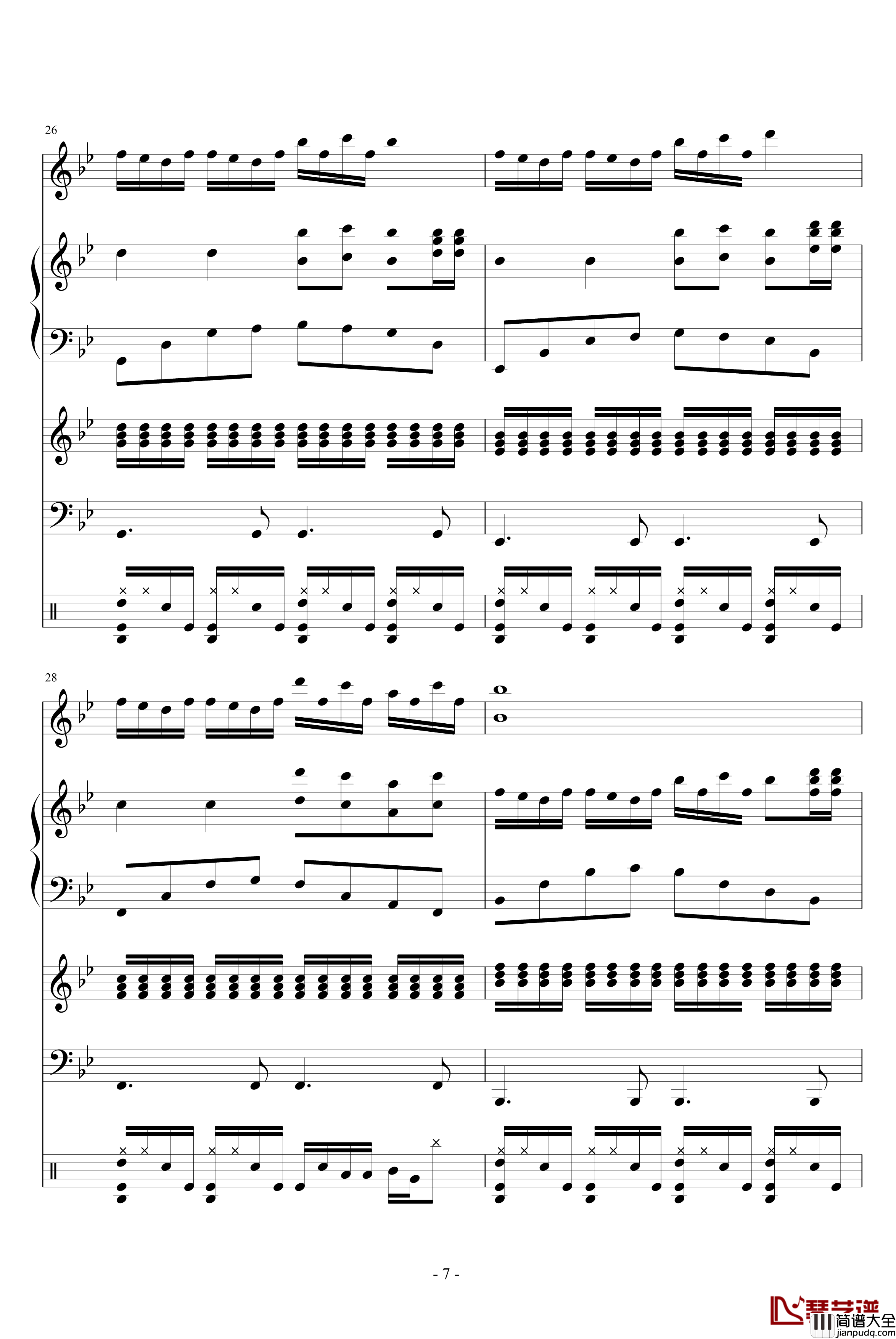 持续活力_血腥残阳_钢琴谱