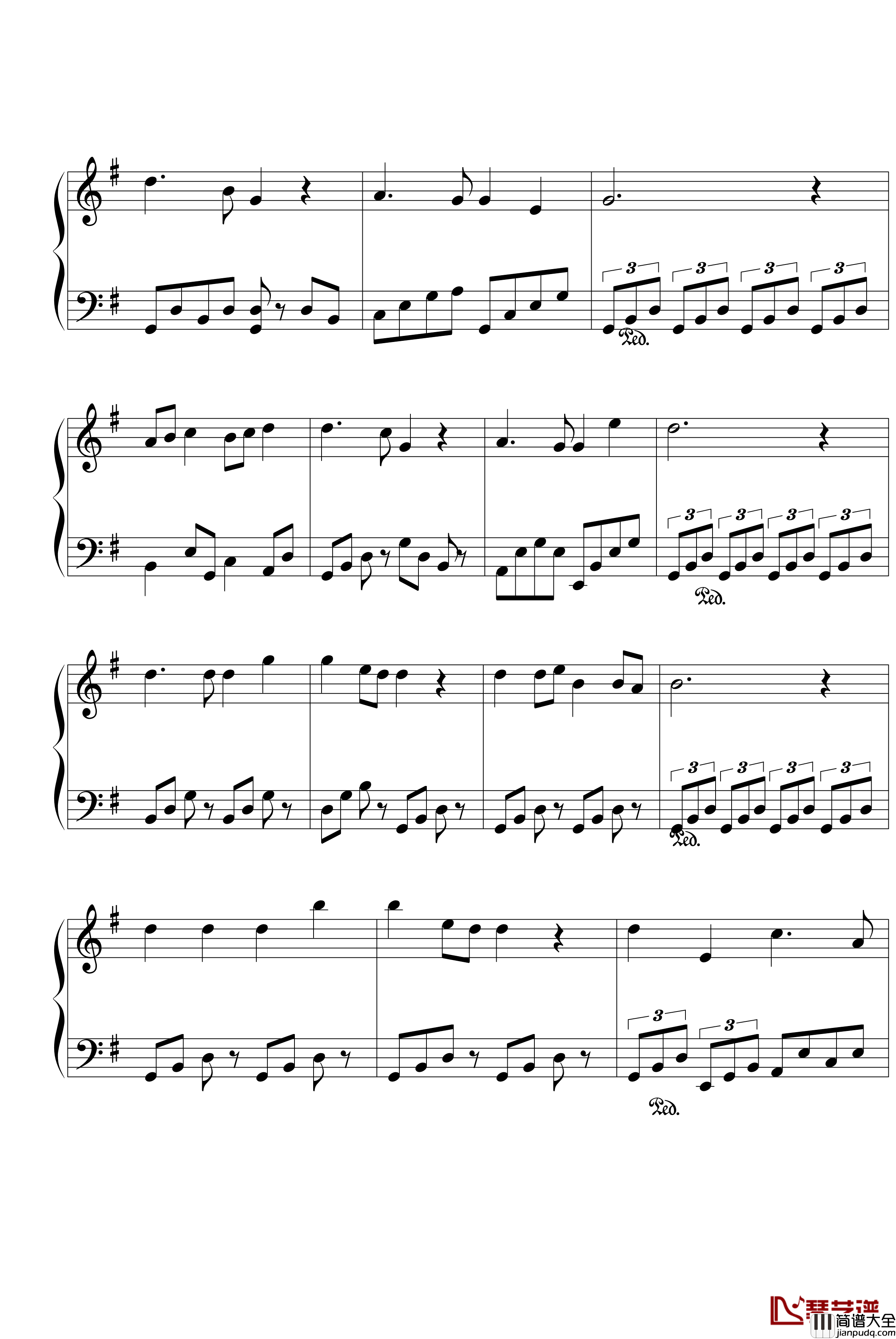 无题钢琴谱_季城